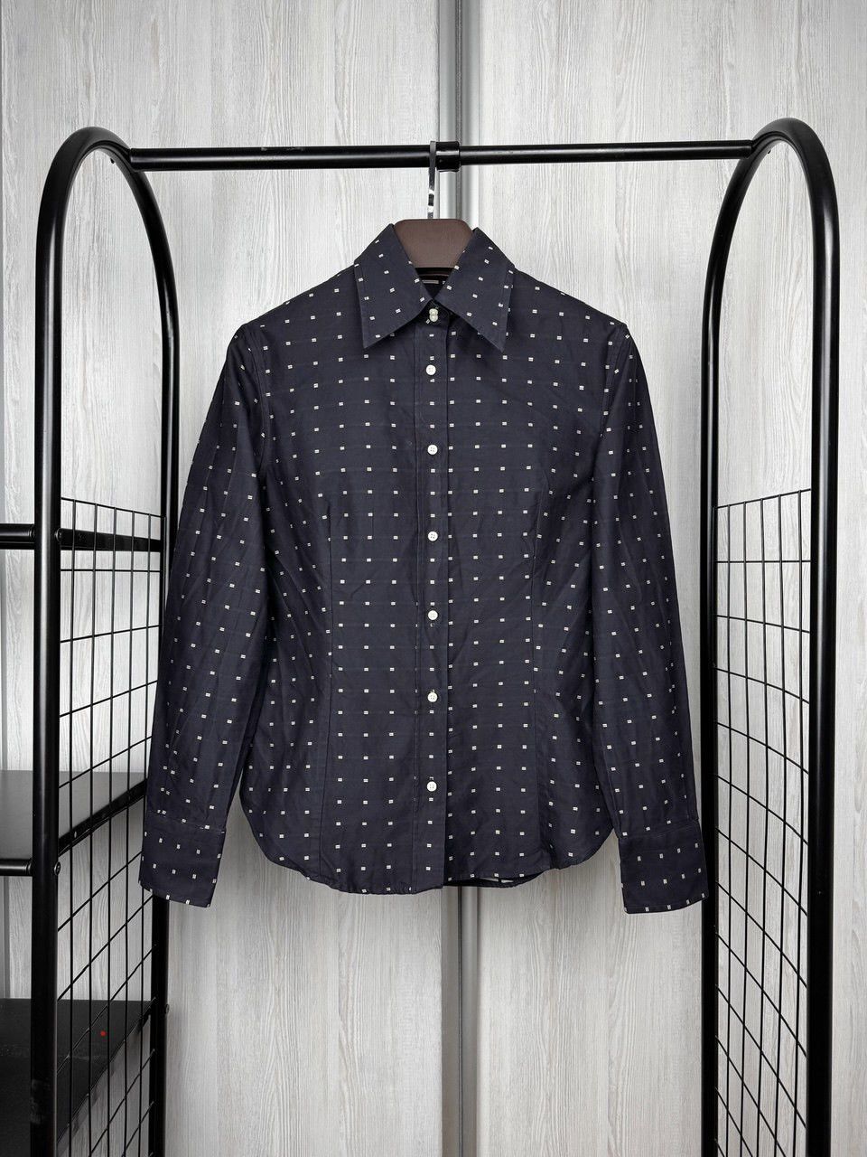 Etro ETRO navy blue patterned button up long sleeve cotton shirt Size XL / US 12-14 / IT 48-50 - 1 Thumbnail