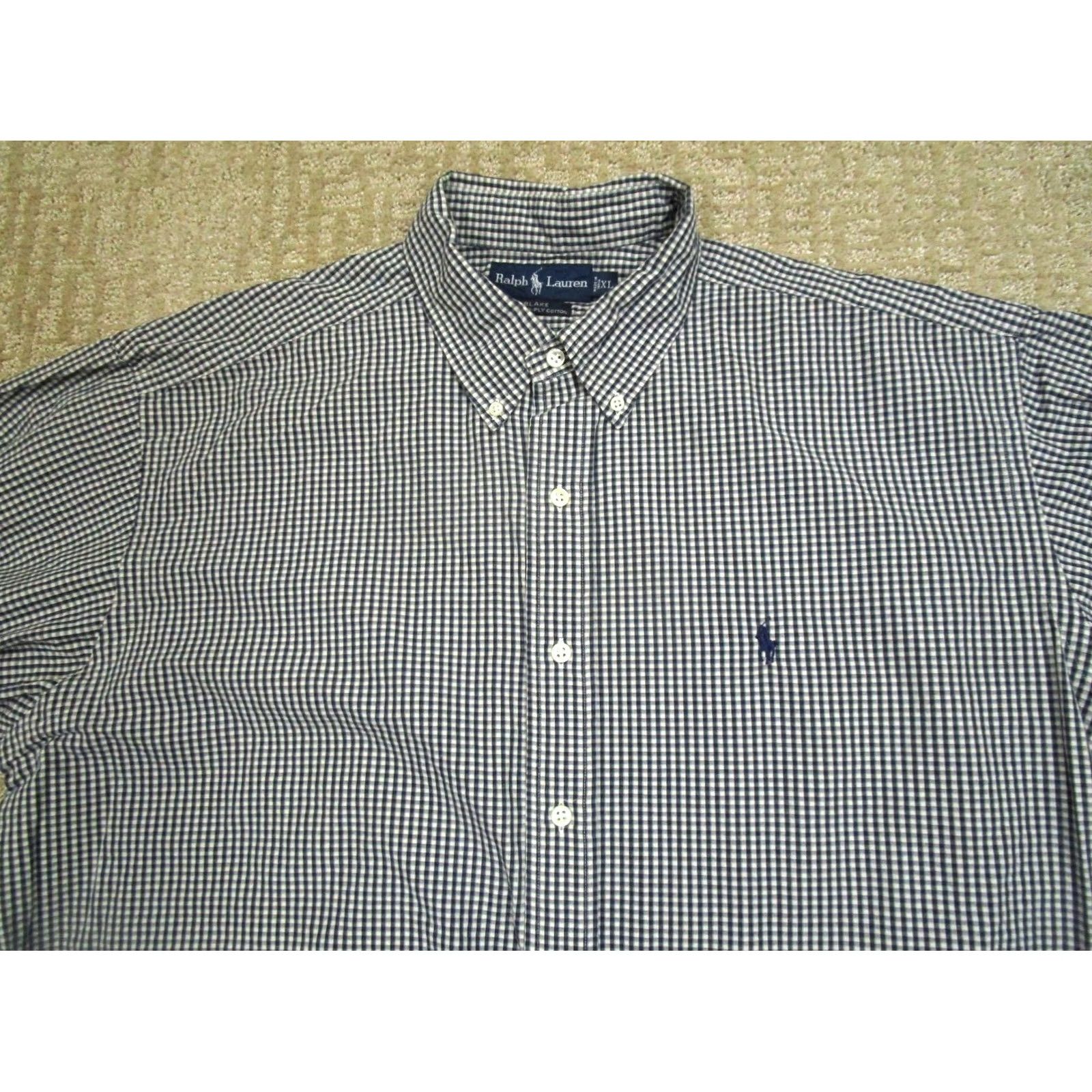 Polo Ralph Lauren Polo Ralph Lauren Shirt Men XL Blue White Check Blake Long Sleeve Button Down Size US XL / EU 56 / 4 - 2 Thumbnail