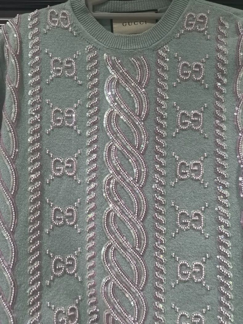 GucciLetter round-neck casual loose long-sleeved knitwear