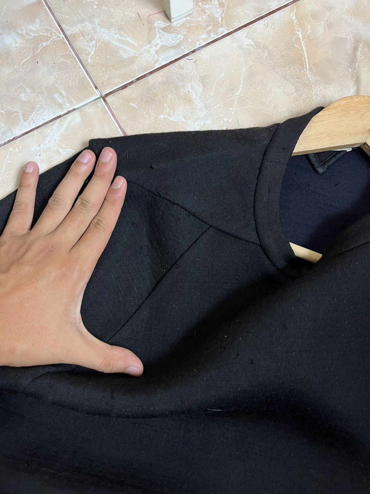 Balenciaga Distress Balenciaga Polyster Sweatshirt Black Plain Size US M / EU 48-50 / 2 - 10 Thumbnail