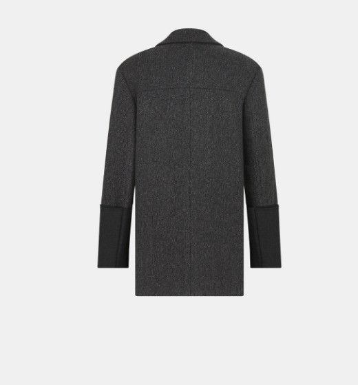 Dior o1w1db11224 Wool Peacoat in Grey Size US M / EU 48-50 / 2 - 2 Thumbnail
