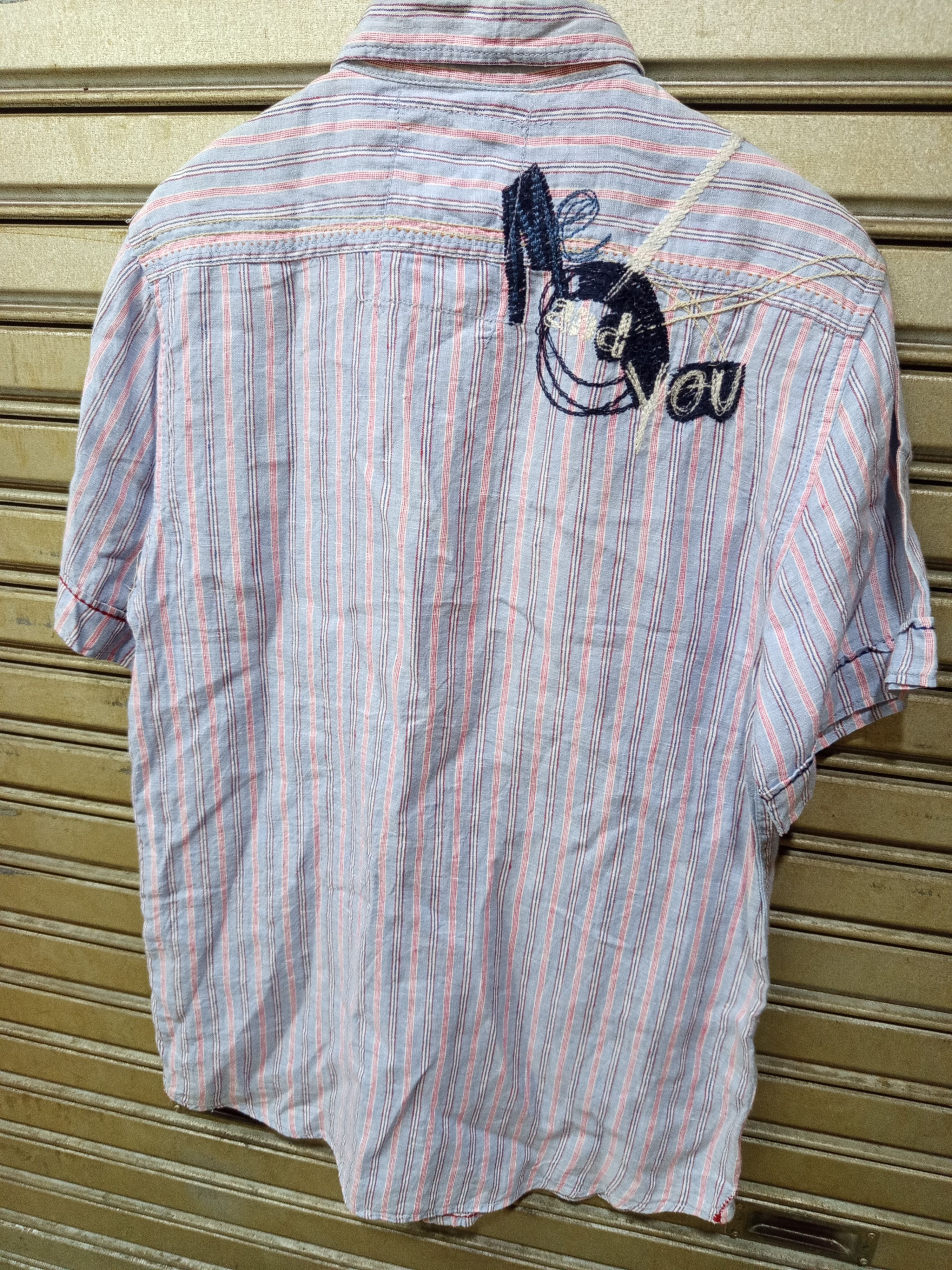 Desigual Desigual Striped Linen Shirt Size US M / EU 48-50 / 2 - 8 Thumbnail