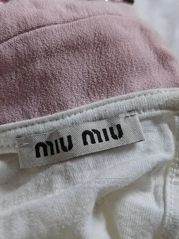 Miu Miu Miu Miu White Cotton Short Sleeve T-shirt . Size M / US 6-8 / IT 42-44 - 3 Thumbnail
