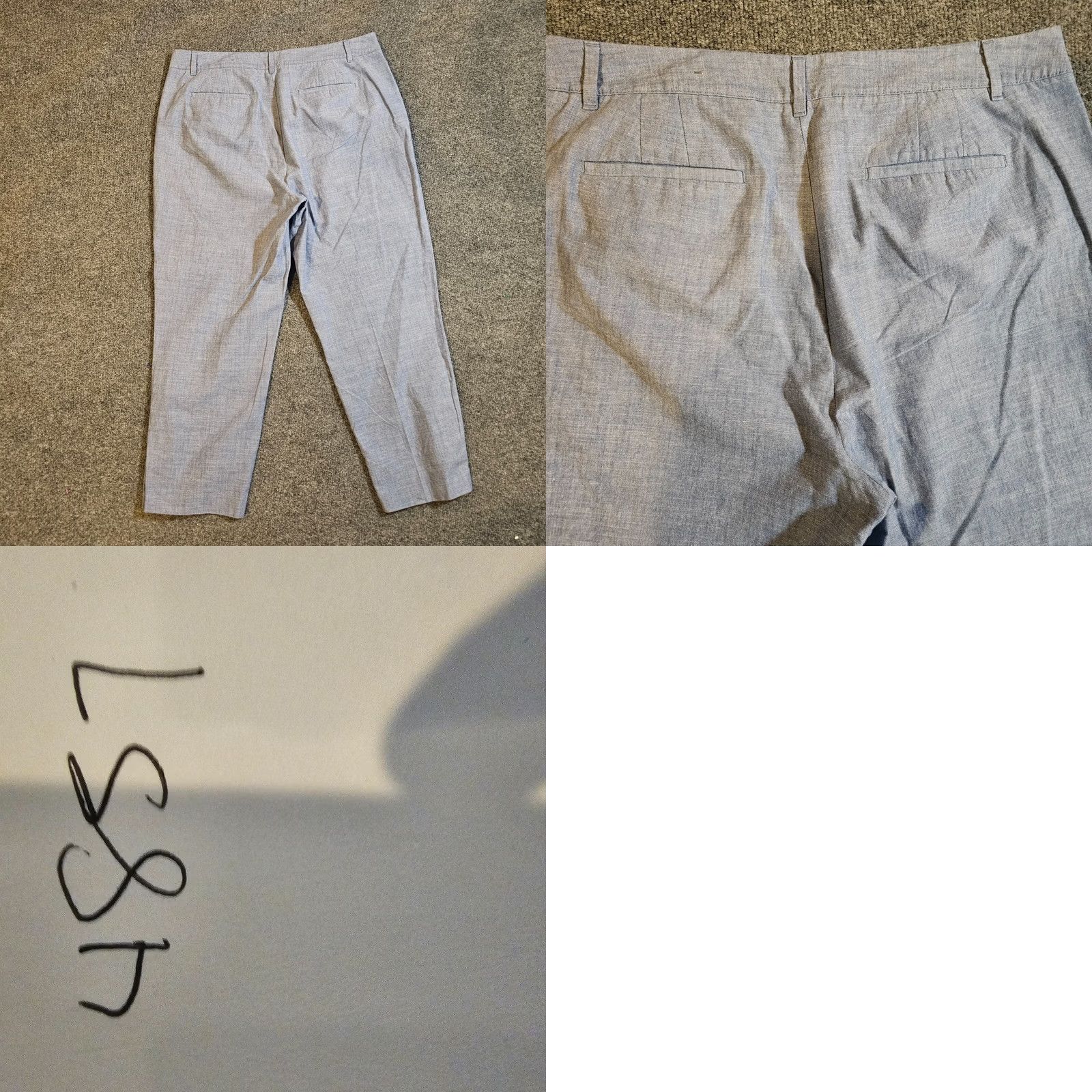 Talbots Talbots Pants Womens 12 Blue Chino Mid Rise Buttons Tapered Cropped Casual Basic Size 34" / US 12 / IT 48 - 9 Thumbnail