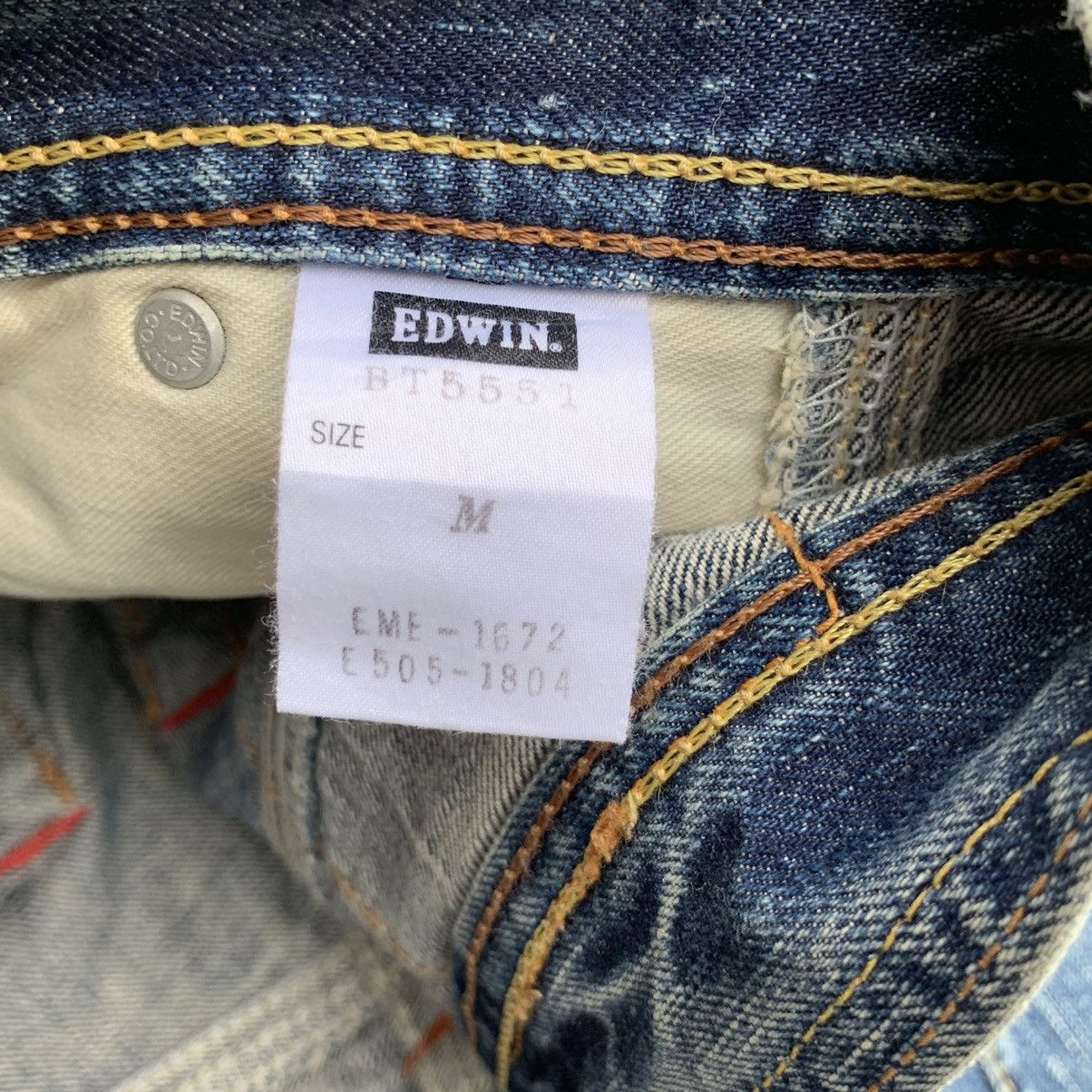 Japanese Brand Flare Vintage Edwin Blue Trip Distressed Denim W32 Size US 32 / EU 48 - 21 Thumbnail