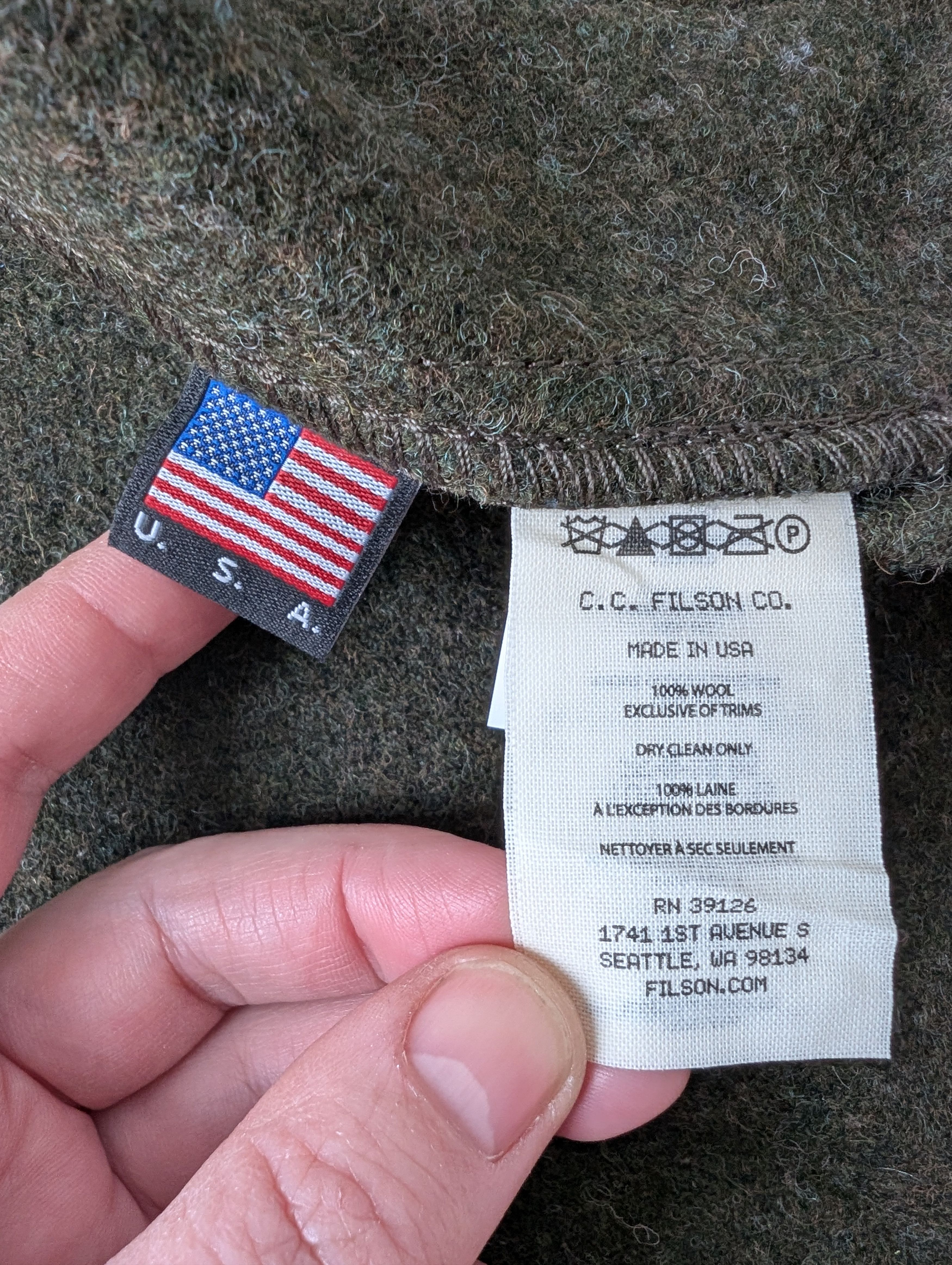 Filson FILSON Mackinaw 100% Wool Forest Green Zip Hunting Vest USA Size US L / EU 52-54 / 3 - 6 Thumbnail