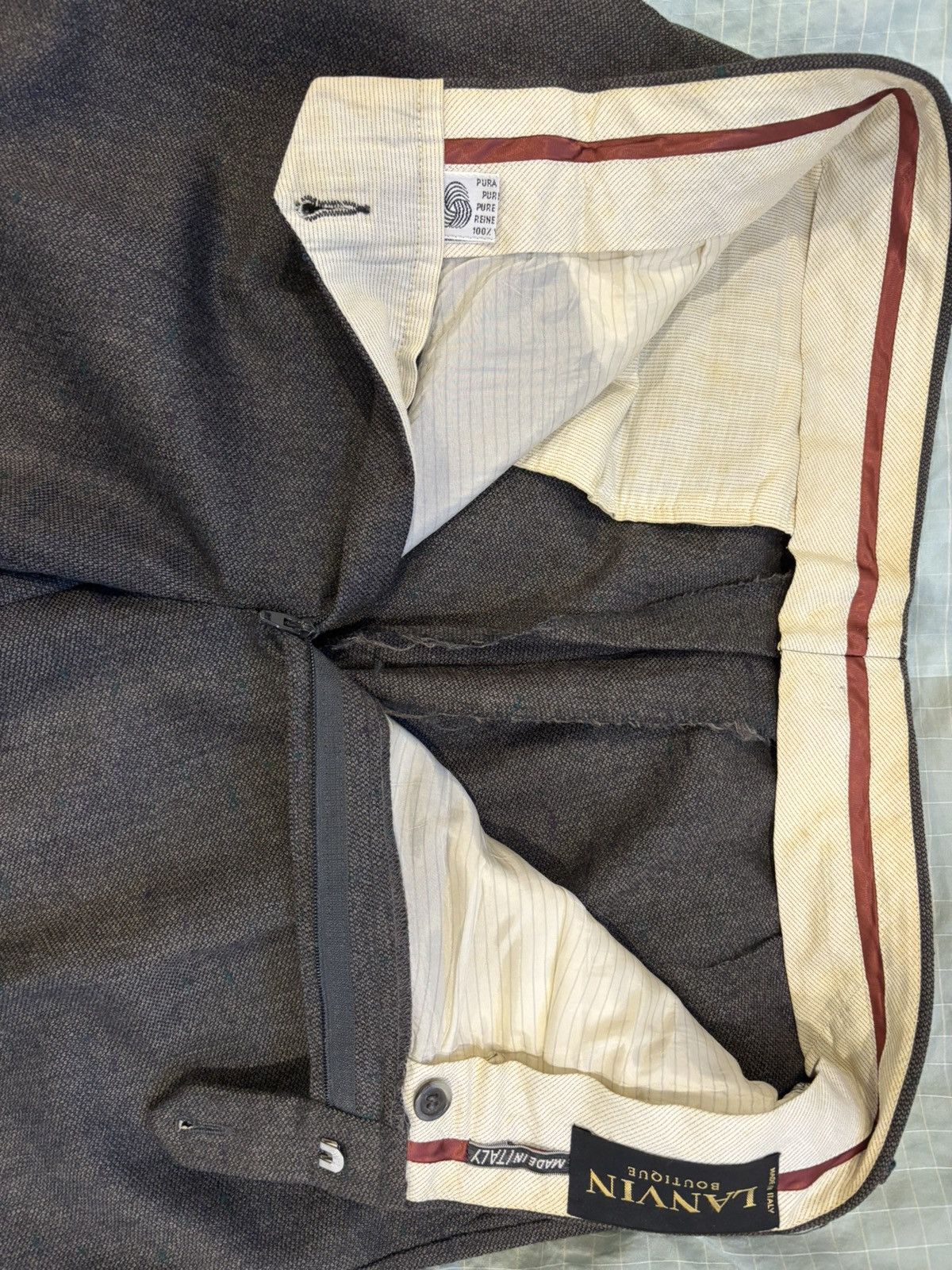 Lanvin Lanvin 100% Wool Dark Grey Pants Size 38R - 2 Thumbnail