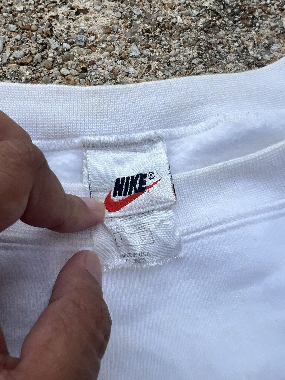 Nike × Vintage Vintage Nike Spell Out Made In USA Sweatshirt Size US L / EU 52-54 / 3 - 4 Thumbnail