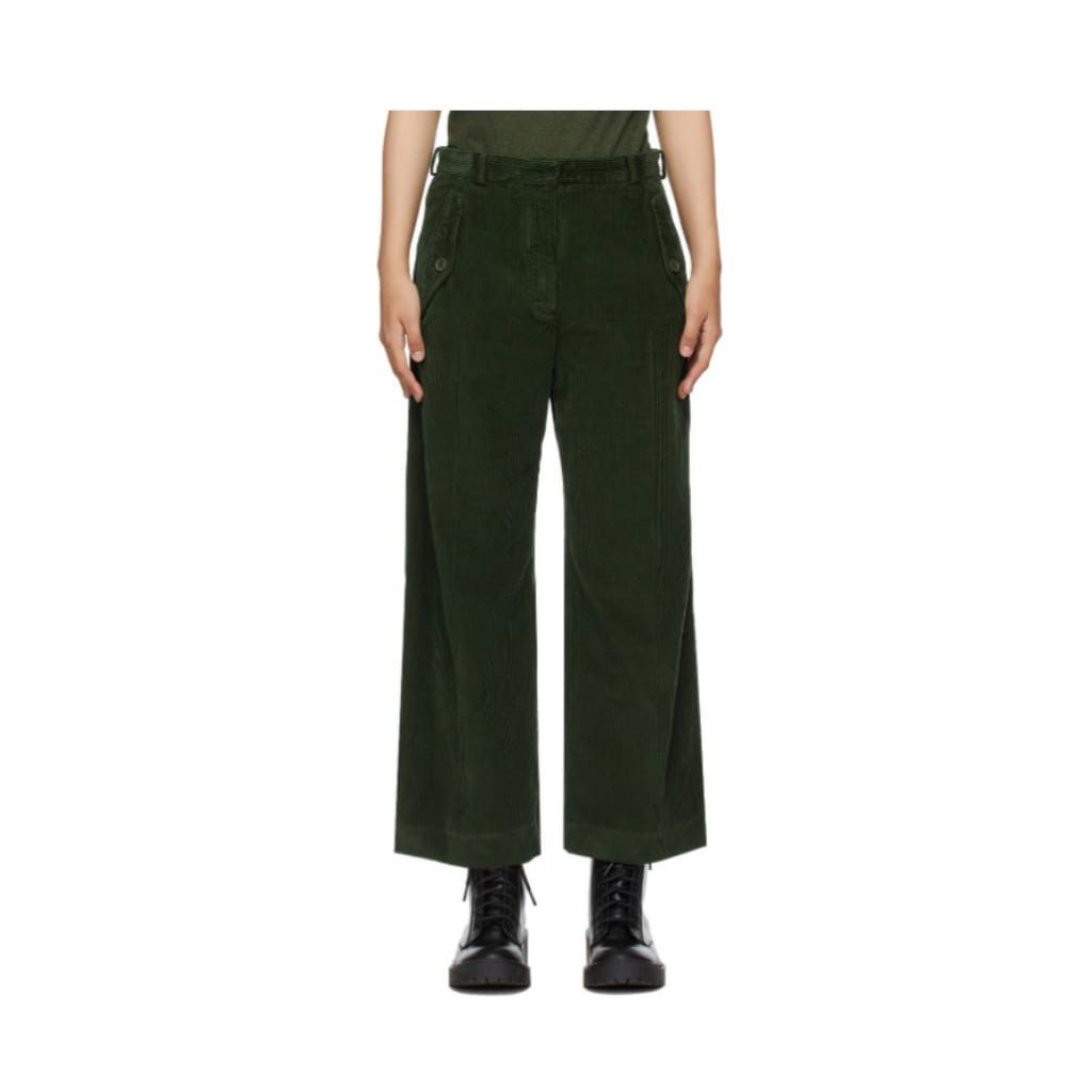 Kenzo o1y1025 Casual Pant in Dark Green Size 28" / US 6 / IT 42 - 1 Thumbnail