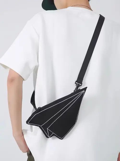 Japanese Brand Fashion y2k contrast thread fanny pack grunge bag Size ONE SIZE - 3 Thumbnail