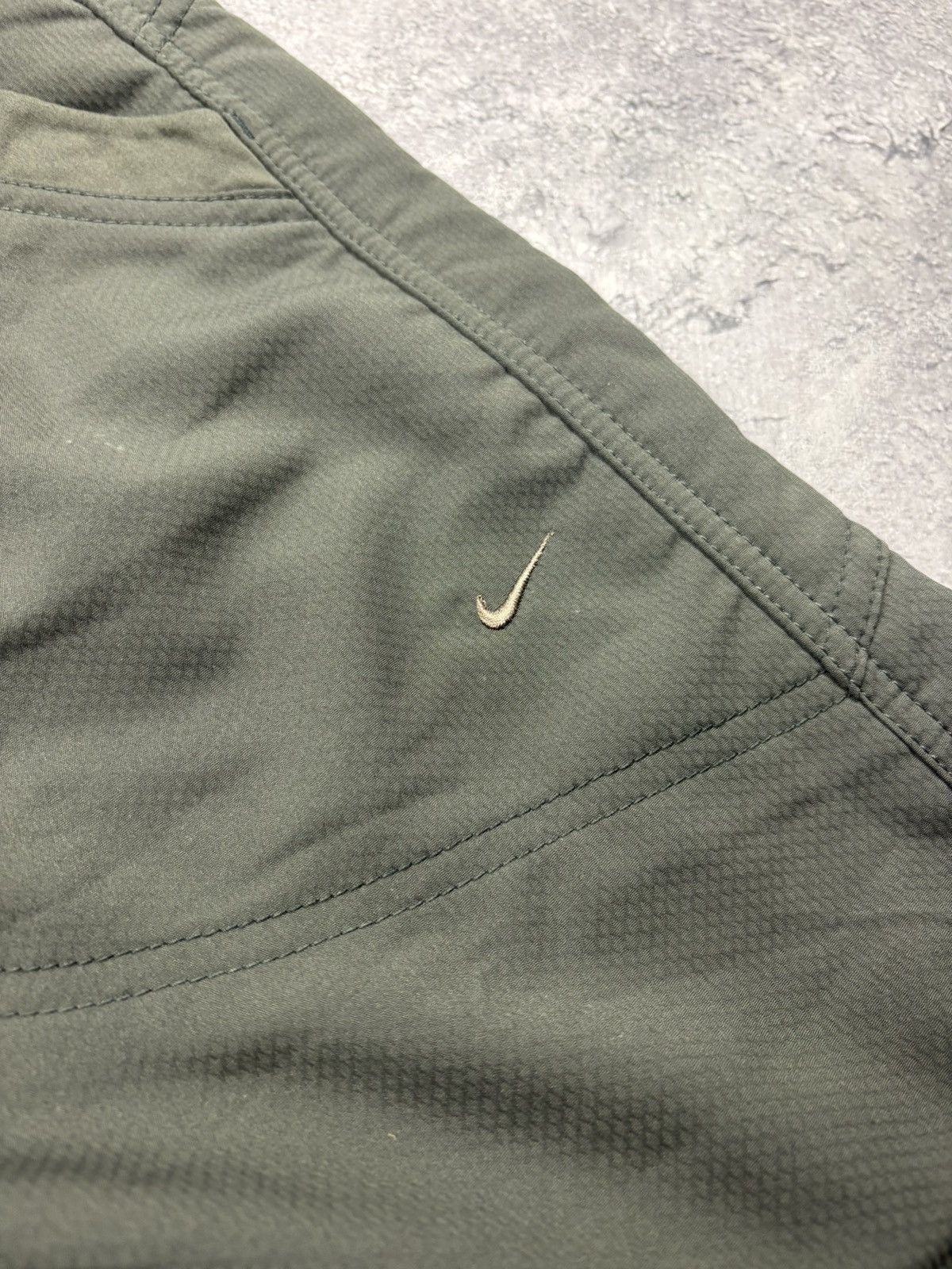 Nike NIKE Vintage Navy Green Baggy Pants onDrawstrings Streetwear Size 32" / US 10 / IT 46 - 6 Thumbnail