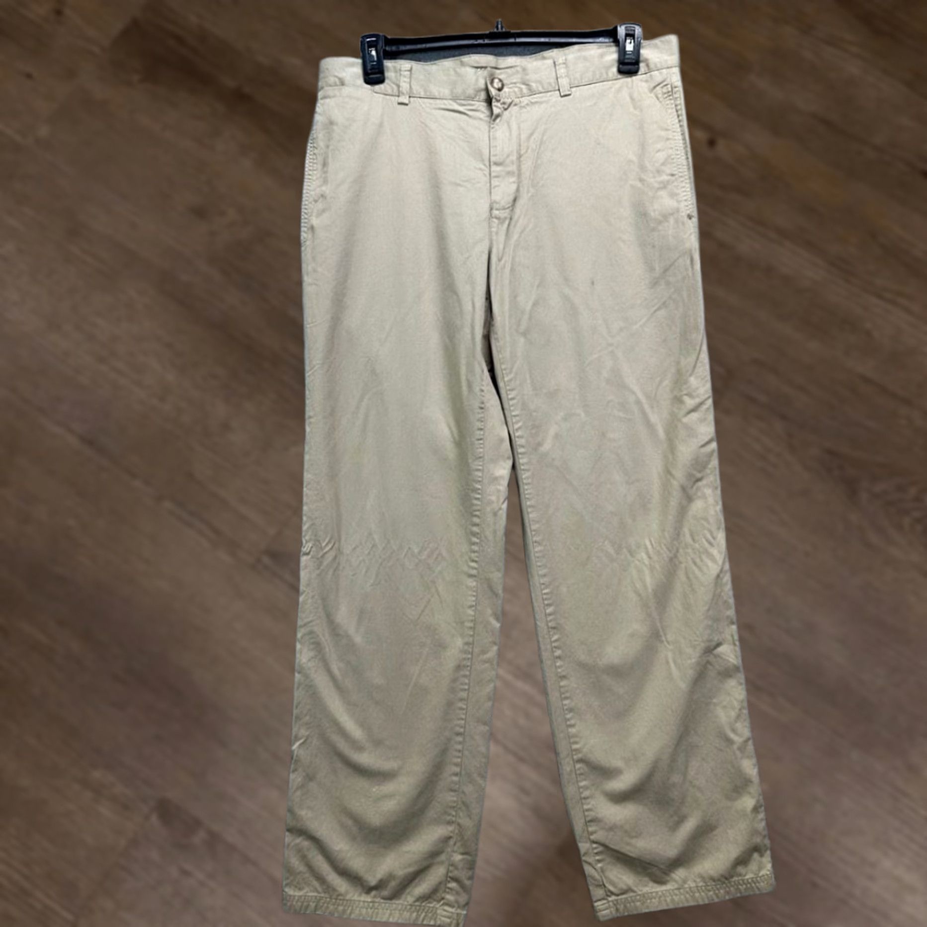 Lacoste Lacoste Khaki Pants Mens 46 Tan Chino Straight Leg Flat Front Pockets Casual Preppy Size US 30 / EU 46 - 1 Thumbnail