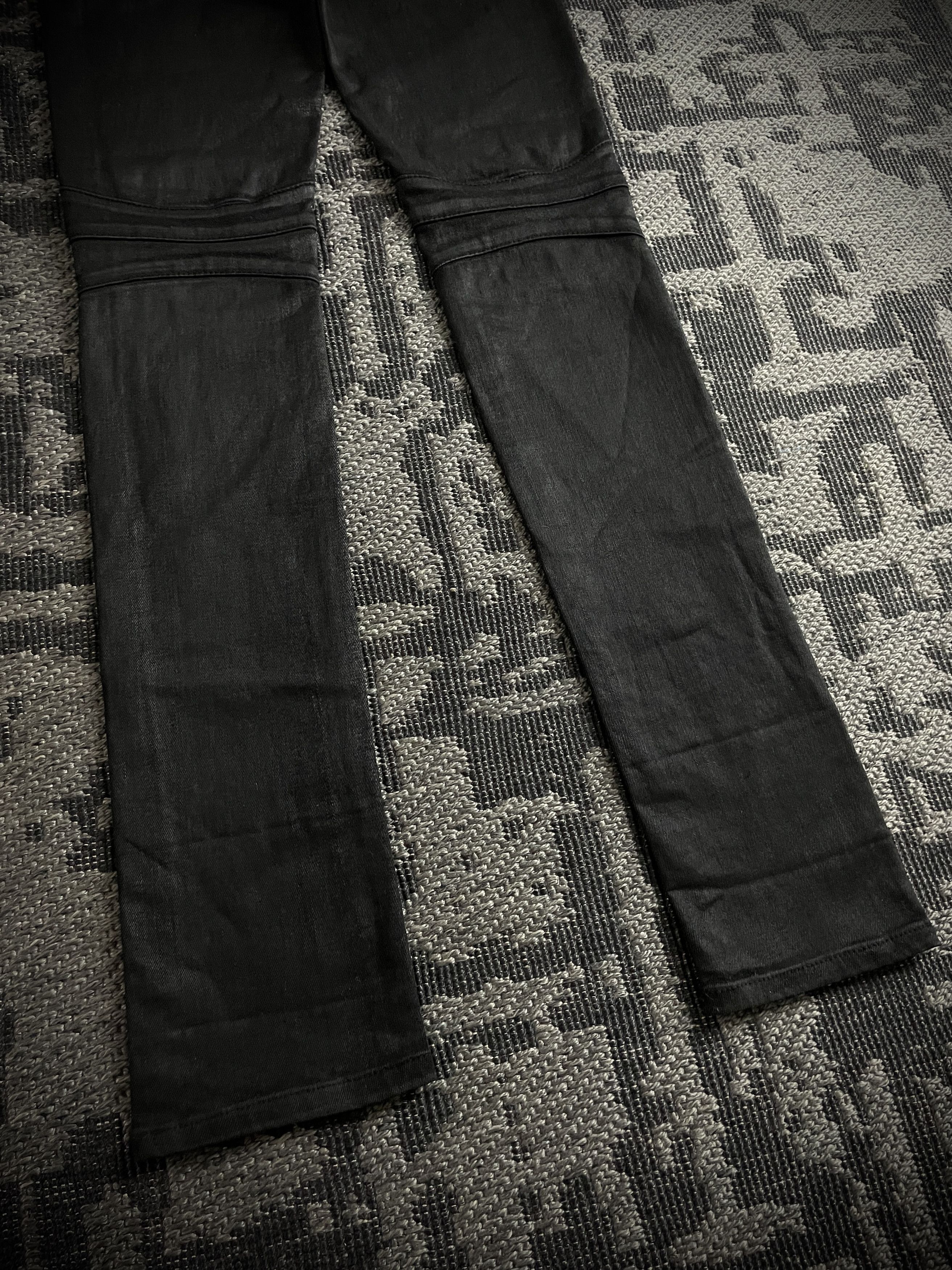 Other GENIE BLEU Japanese Waxed Skinny Biker Jeans Size US 31 - 10 Thumbnail