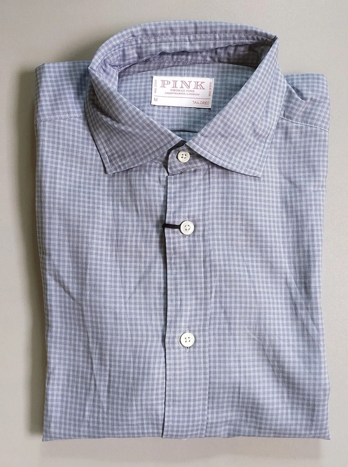 Thomas Pink Thomas Pink Tailored Fit Formal Mini Check Shirt T 0035 Size US M / EU 48-50 / 2 - 1 Thumbnail
