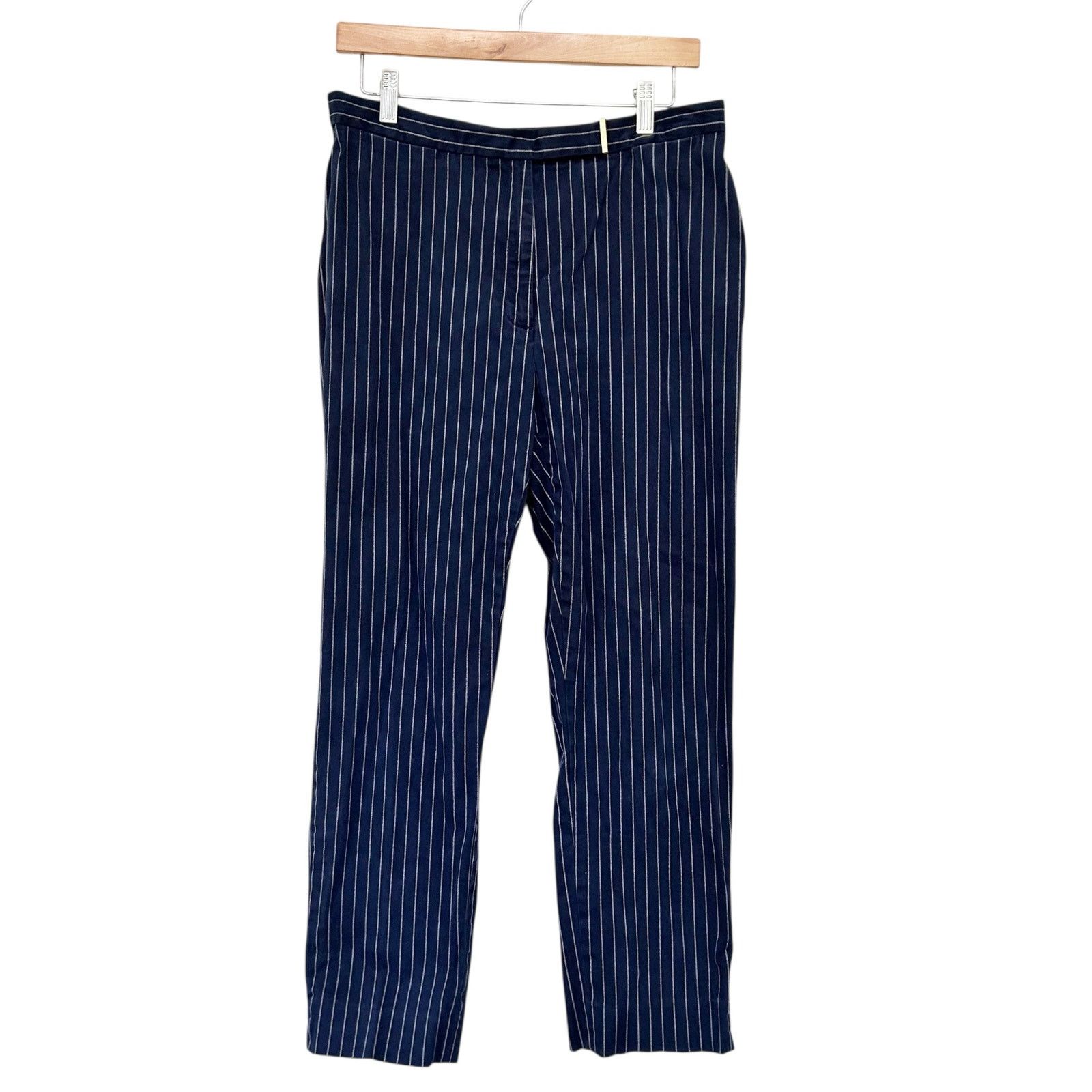 Ralph Lauren Lauren Ralph Lauren Navy Blue Striped Dress Pants Sz 12 Size 34" / US 12 / IT 48 - 1 Thumbnail