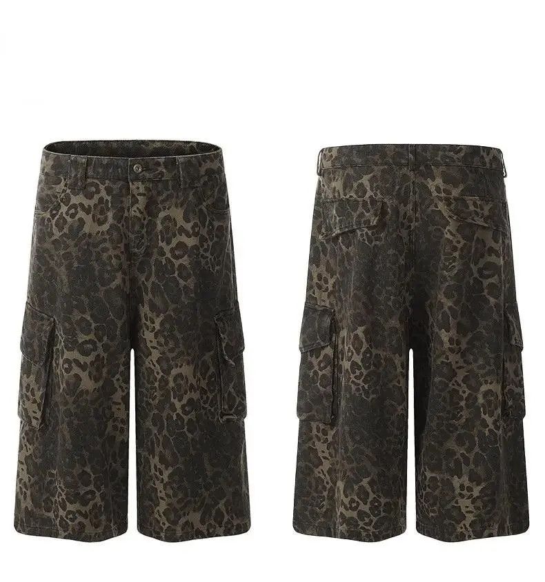 Japanese Brand × Jean Leopard Graphic Baggy Short s Size US 30 / EU 46 - 7 Thumbnail