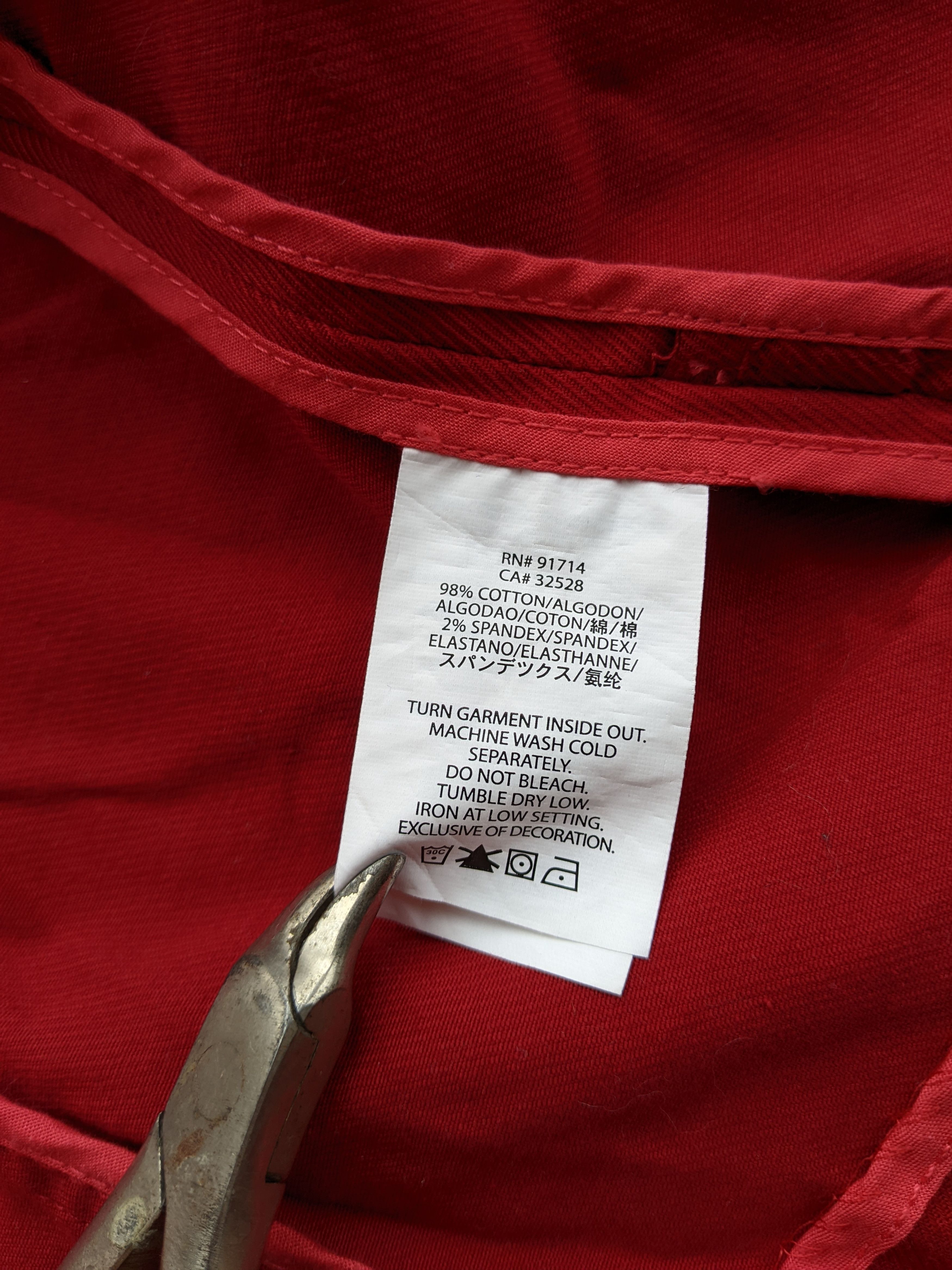 Armani Armani Exchage Red Denim Jacket Kimono Blazer Rundholz Dip Size L / US 10 / IT 46 - 15 Thumbnail