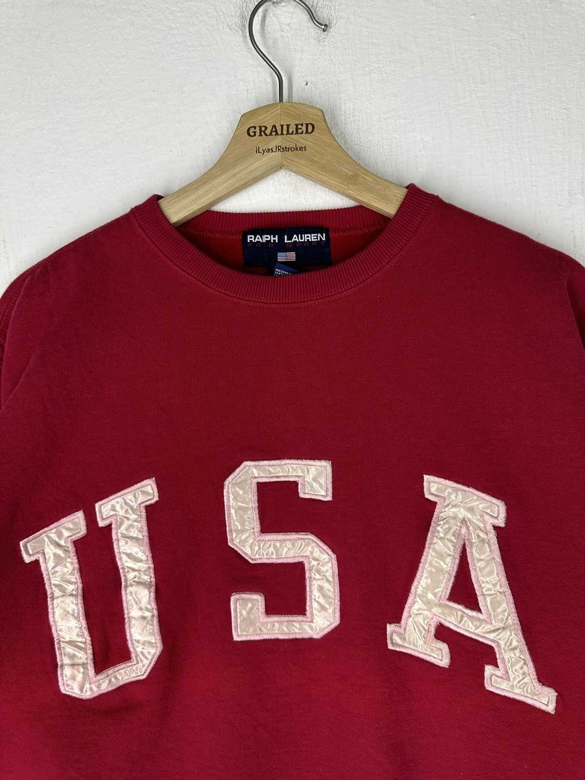 Polo Ralph Lauren × Ralph Lauren Vintage Ralph Lauren Polo Sport USA Spellout Logo Sweatshirt Size US M / EU 48-50 / 2 - 4 Thumbnail