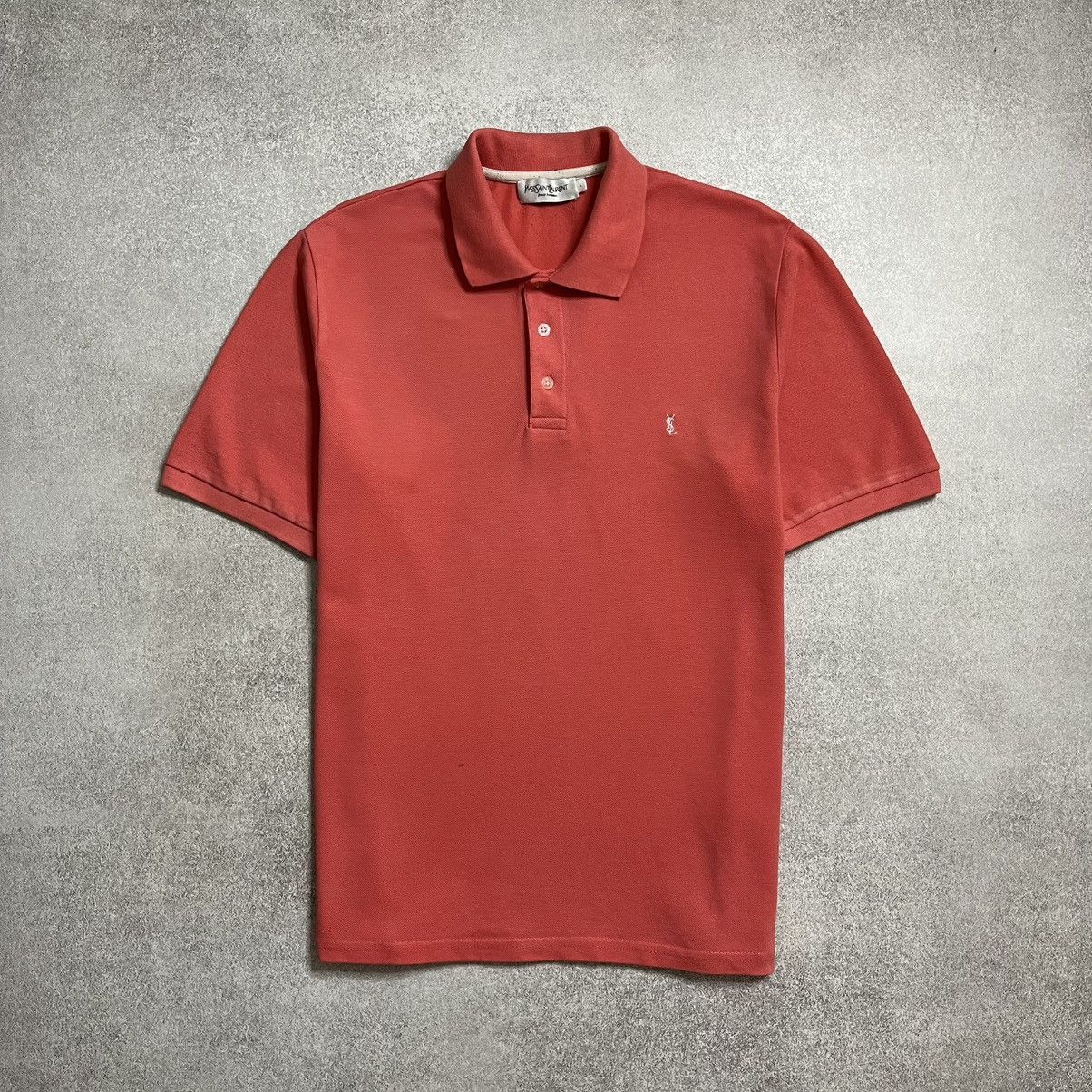 Vintage Vintage Pink YSL Polo Shirt Yves Saint Laurent Polo Size US L / EU 52-54 / 3 - 1 Thumbnail