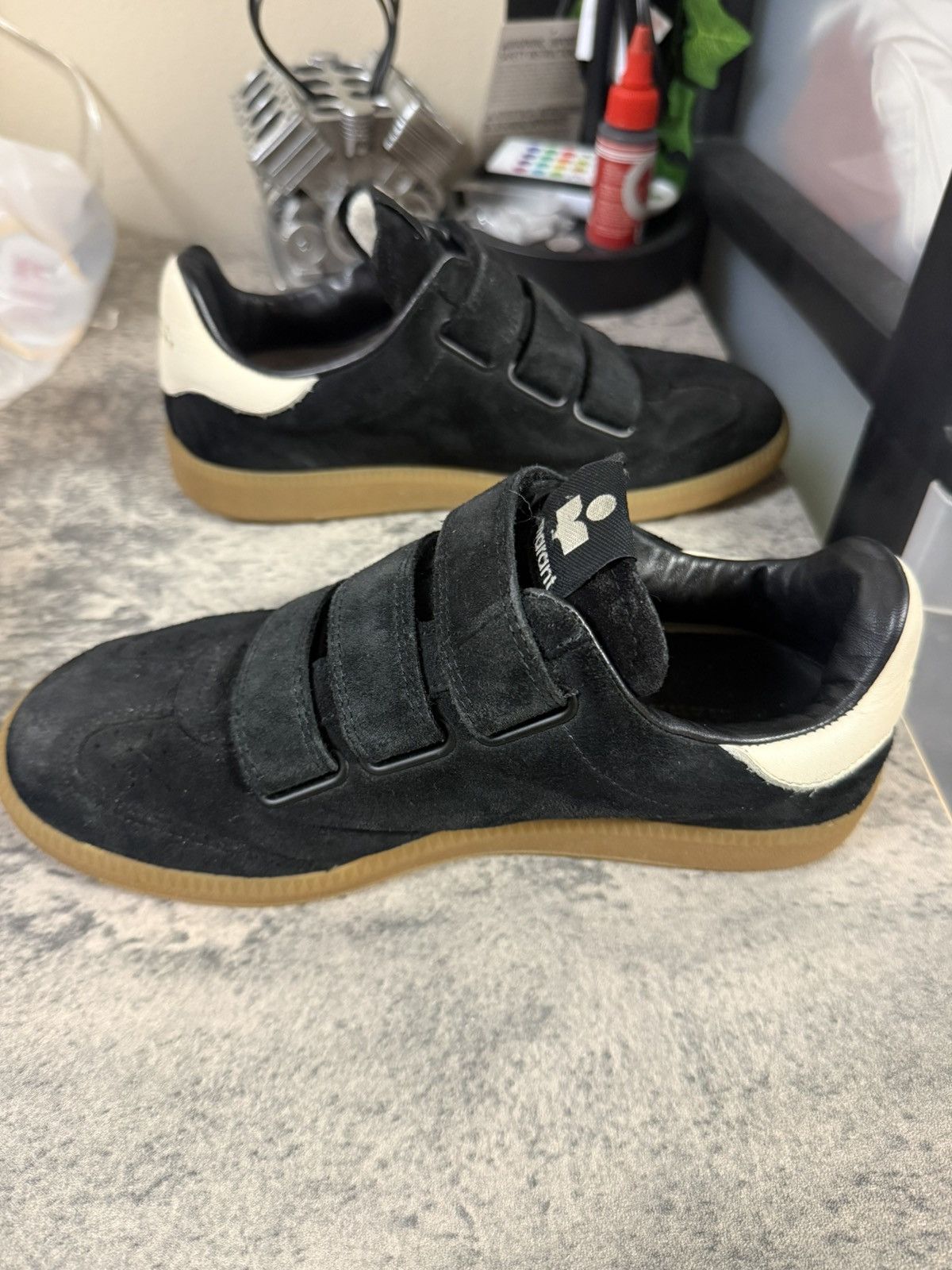 Isabel Marant Isabel Marant Black Suede Velcro Strap Wedge Sneakers Size US 6 / IT 36 - 5 Thumbnail