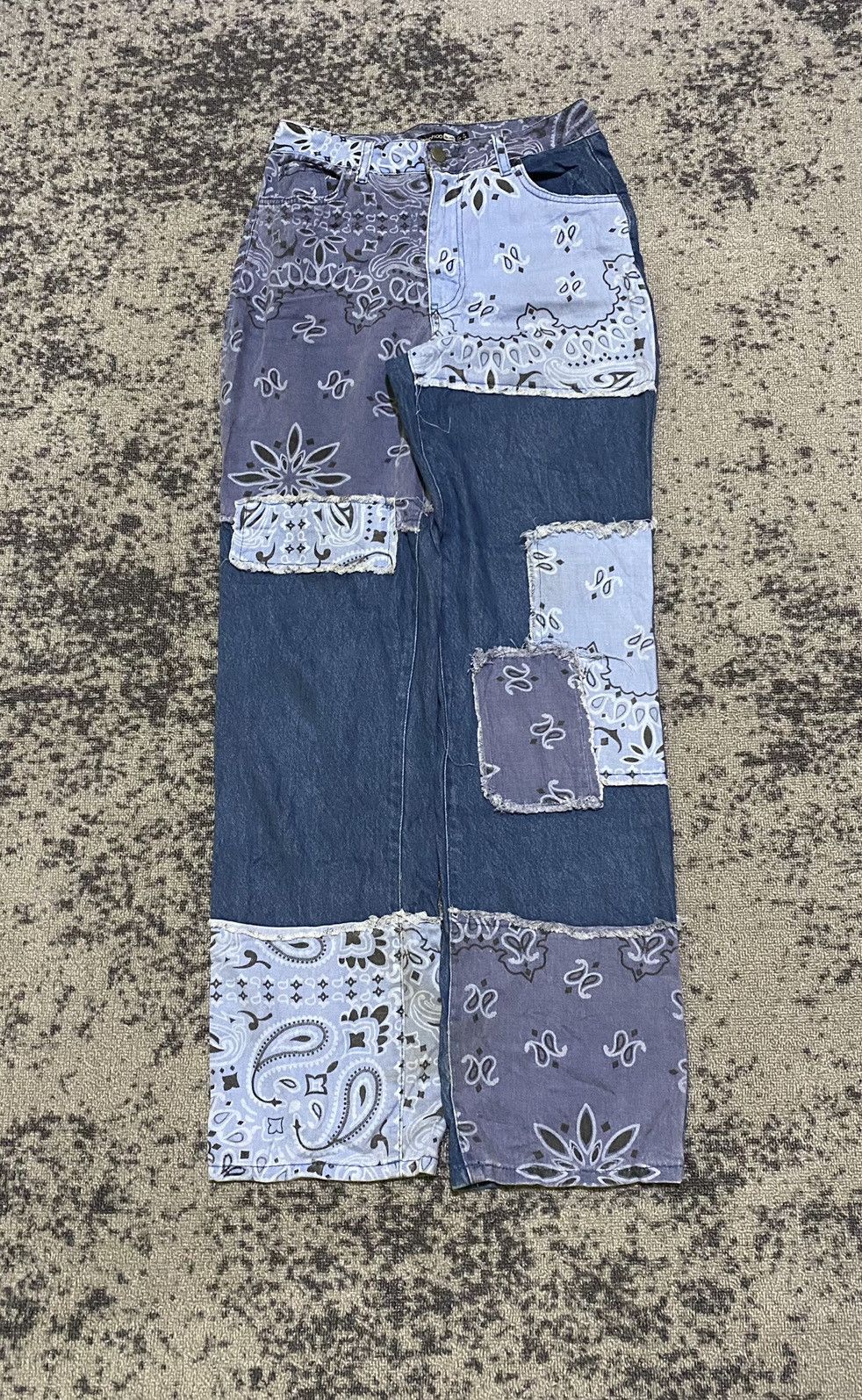 Hysteric Glamour Y2k boohoo blue “Kapital style” paisley pants Size US 30 / EU 46 - 1 Thumbnail