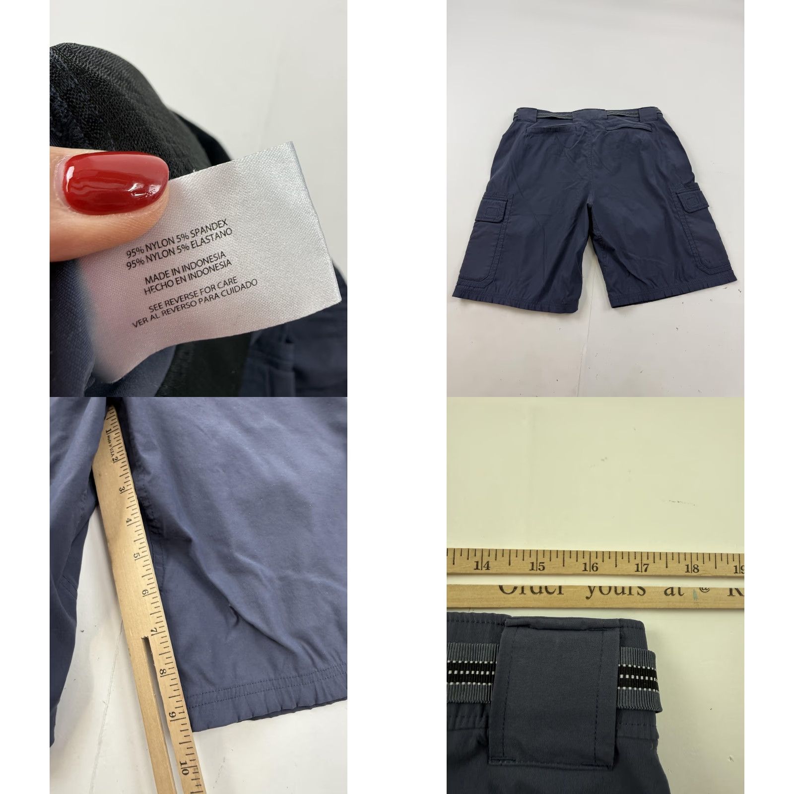 Eddie Bauer Eddie Bauer Shorts Mens 34 Blue Cargo Stretch Nylon Belted Inseam 11in Outdoor Size US 34 / EU 50 - 8 Thumbnail