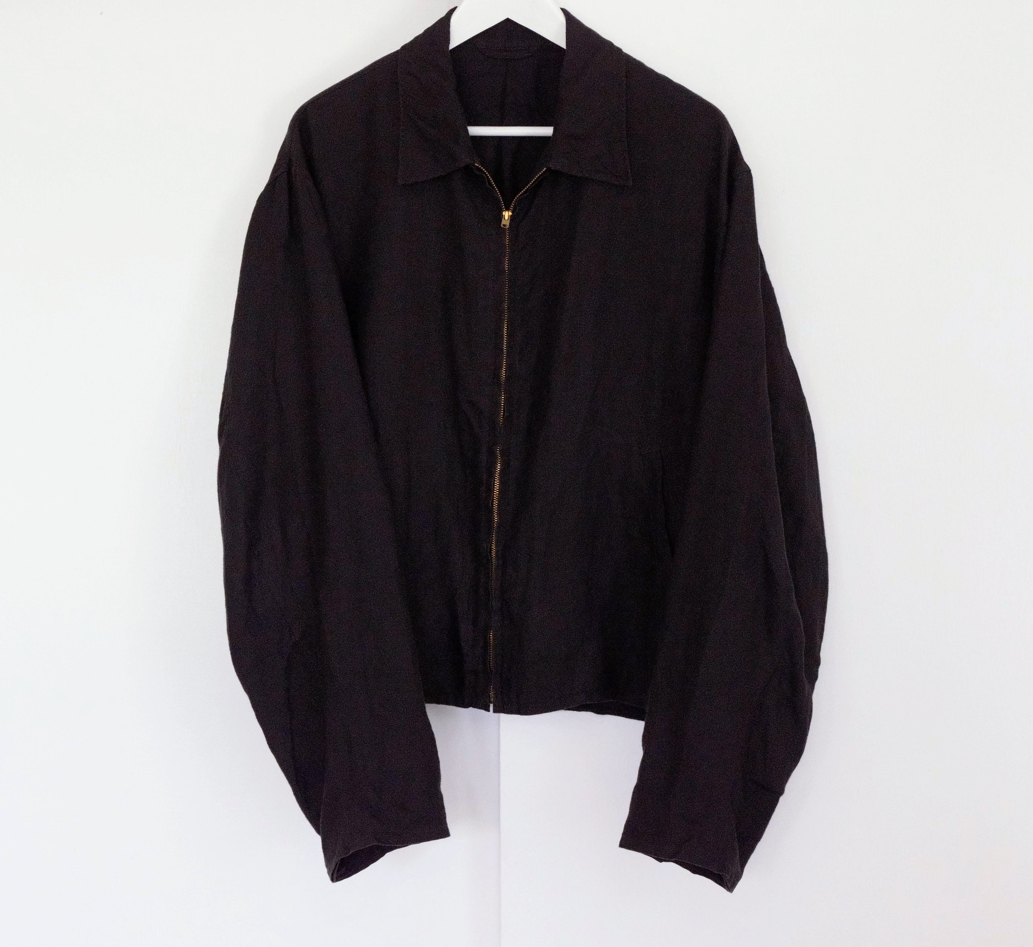 Comoli Comoli charcoal linen belted jacket z01 01010 | Grailed