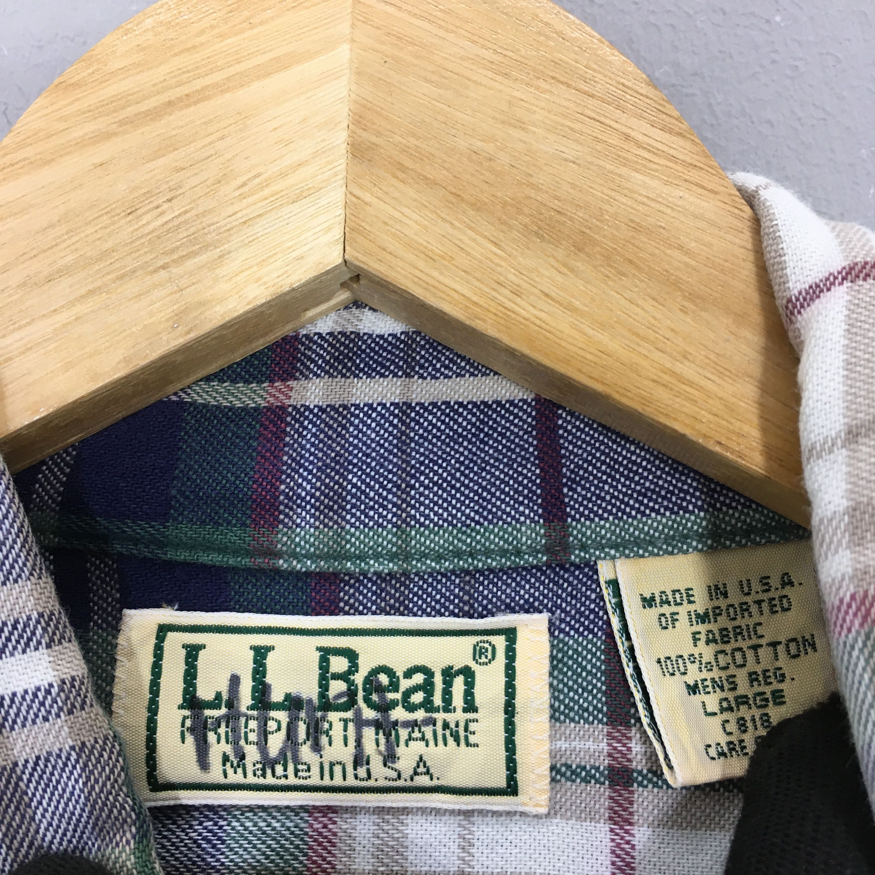 Flannel × L.L. Bean × Vintage Vintage LL Bean Plaid Checkered Flannel Shirt Large Size US L / EU 52-54 / 3 - 5 Thumbnail