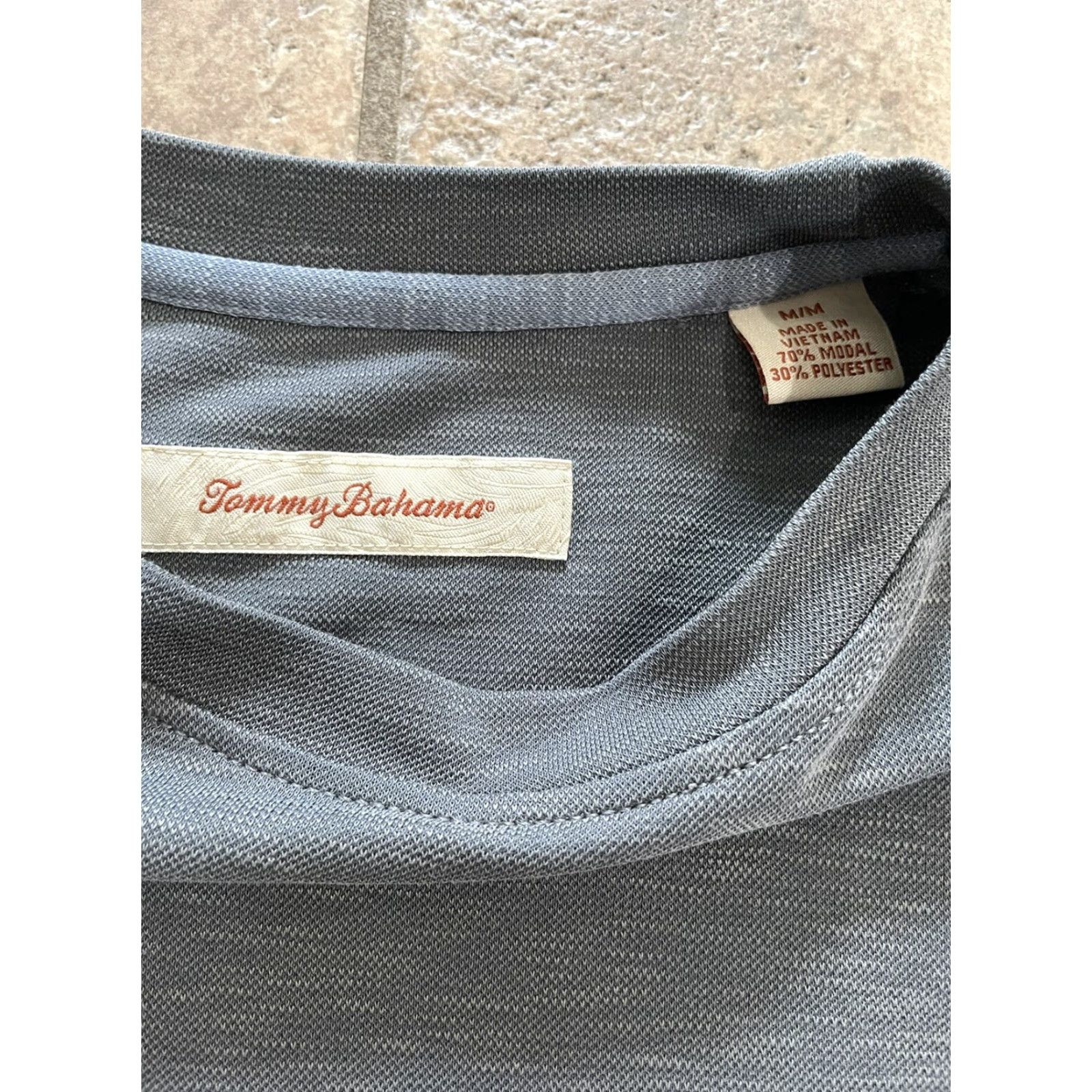 Tommy Bahama Tommy Bahama T-Shirt Gray Men M Regular Shirt Mens Gray M Size US M / EU 48-50 / 2 - 4 Thumbnail