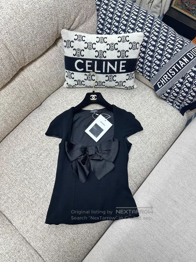 Chanel Chanel Bow short-sleeved T-shirt Size XXS / US 00 / IT 34 - 1 Thumbnail