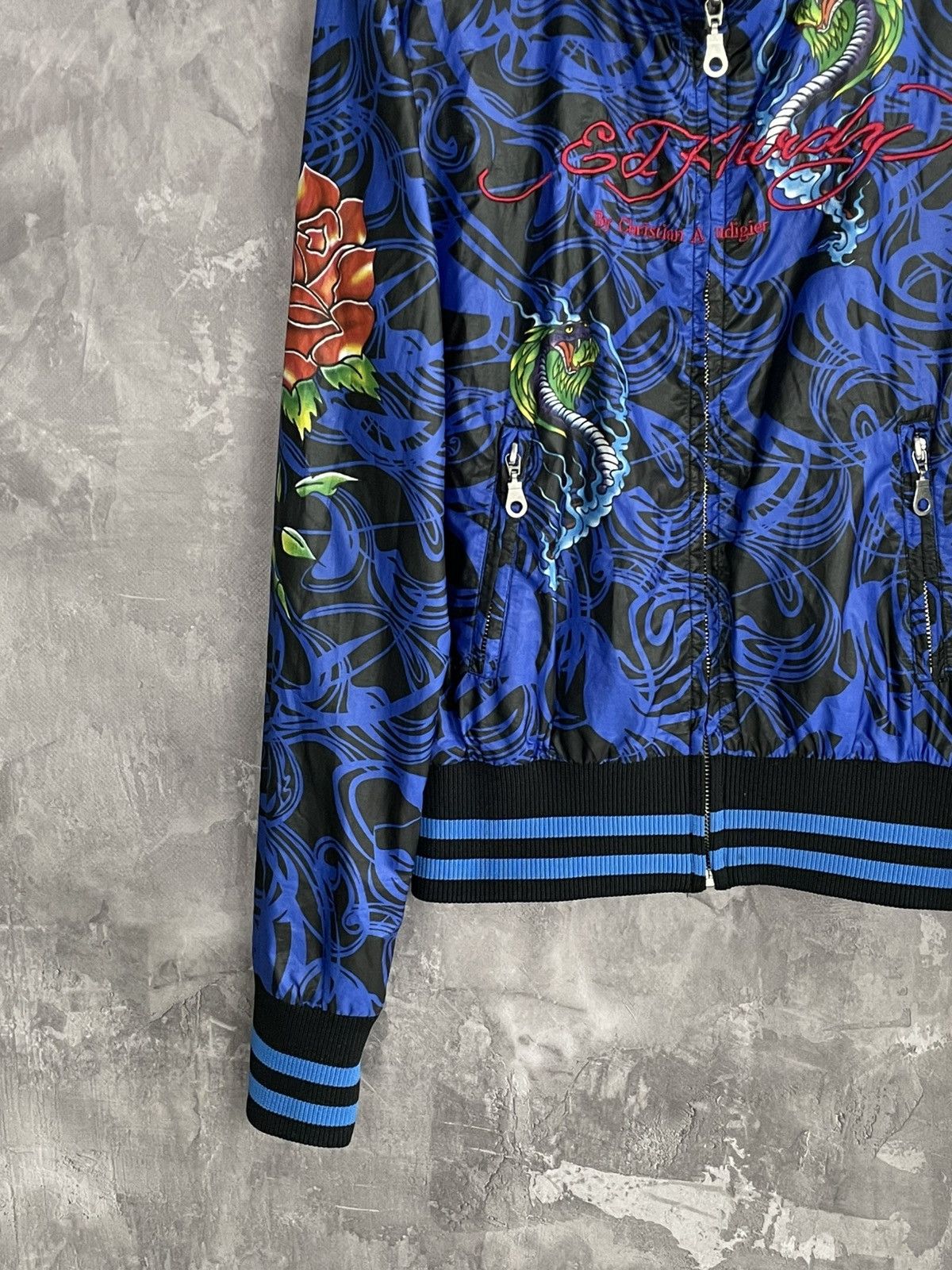 Ed Hardy Y2K Ed Hardy Overprint Grunge Vibe Glamour Track Jacket Size M / US 6-8 / IT 42-44 - 6 Thumbnail
