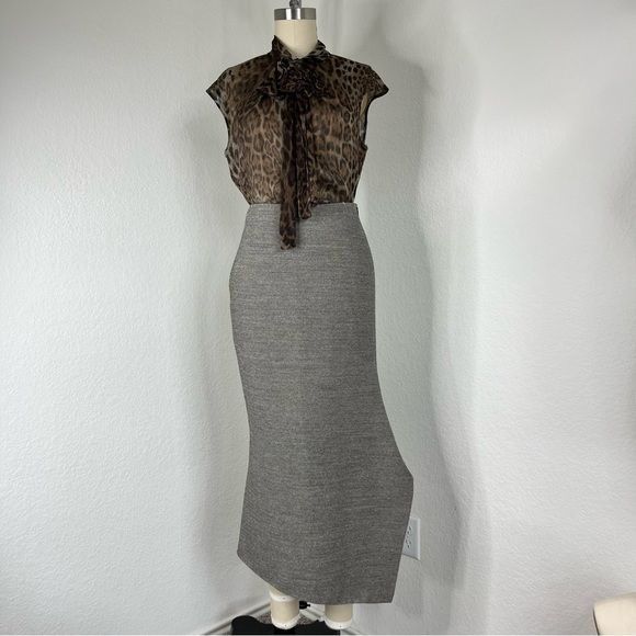 Victoria Beckham Victoria Beckham Gray Marled Scuba Pencil Skirt Asymmetrical Size 27" / US 4 / IT 40 - 5 Thumbnail