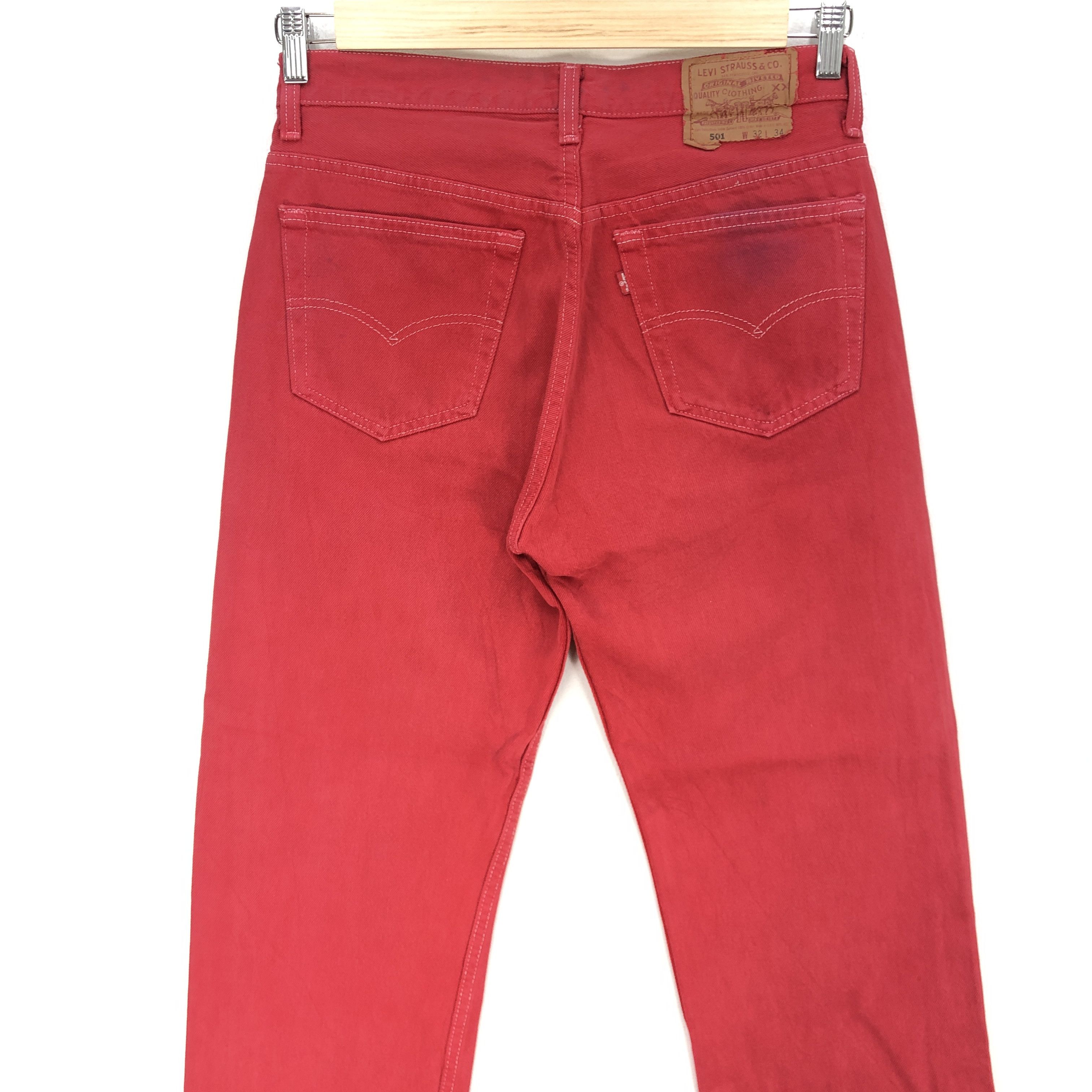 Levi's Vintage Levis 501 Jeans Red Levi's Faded Denim Size 30" / US 8 / IT 44 - 4 Thumbnail