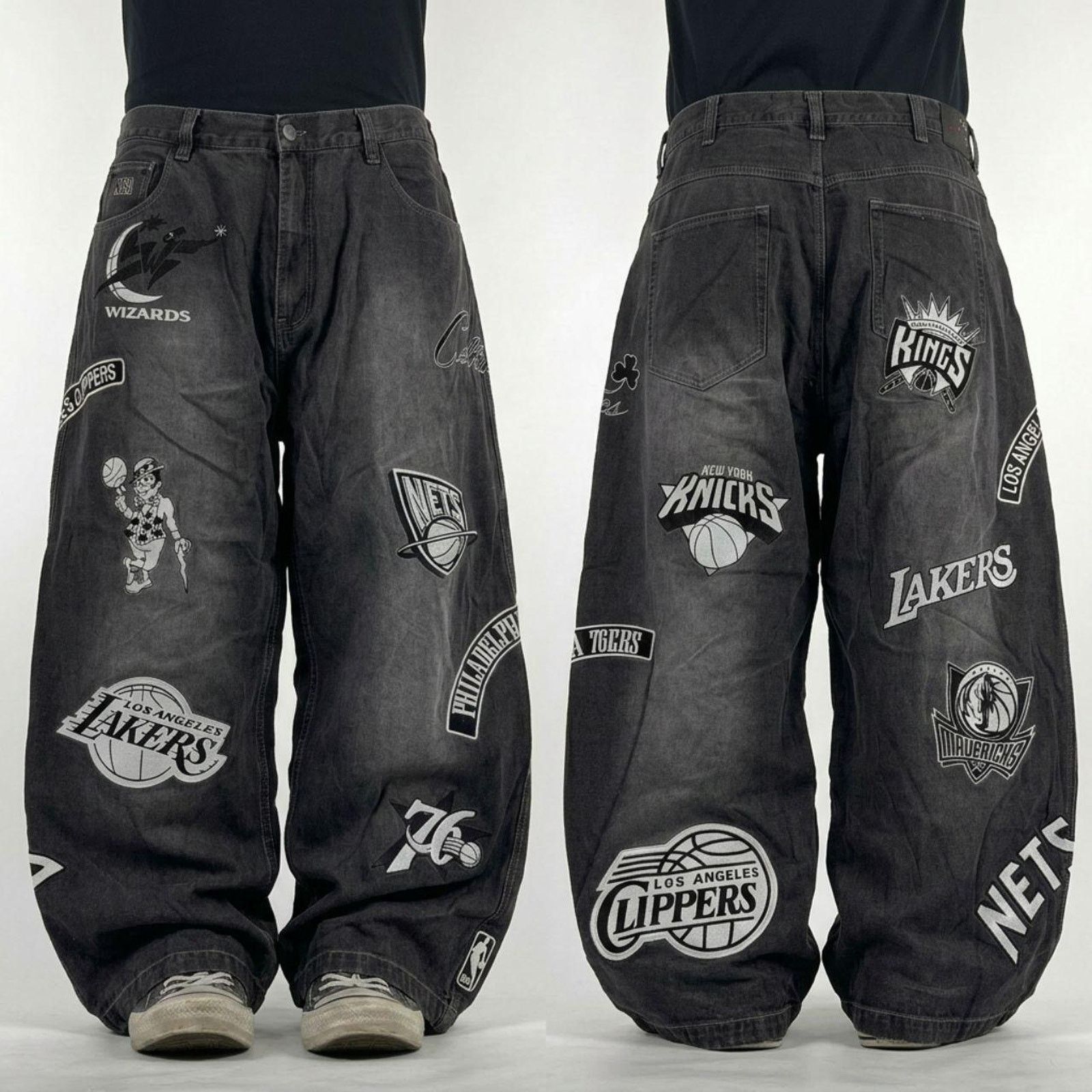 メンズ Wrangler archive black denim pants y2k