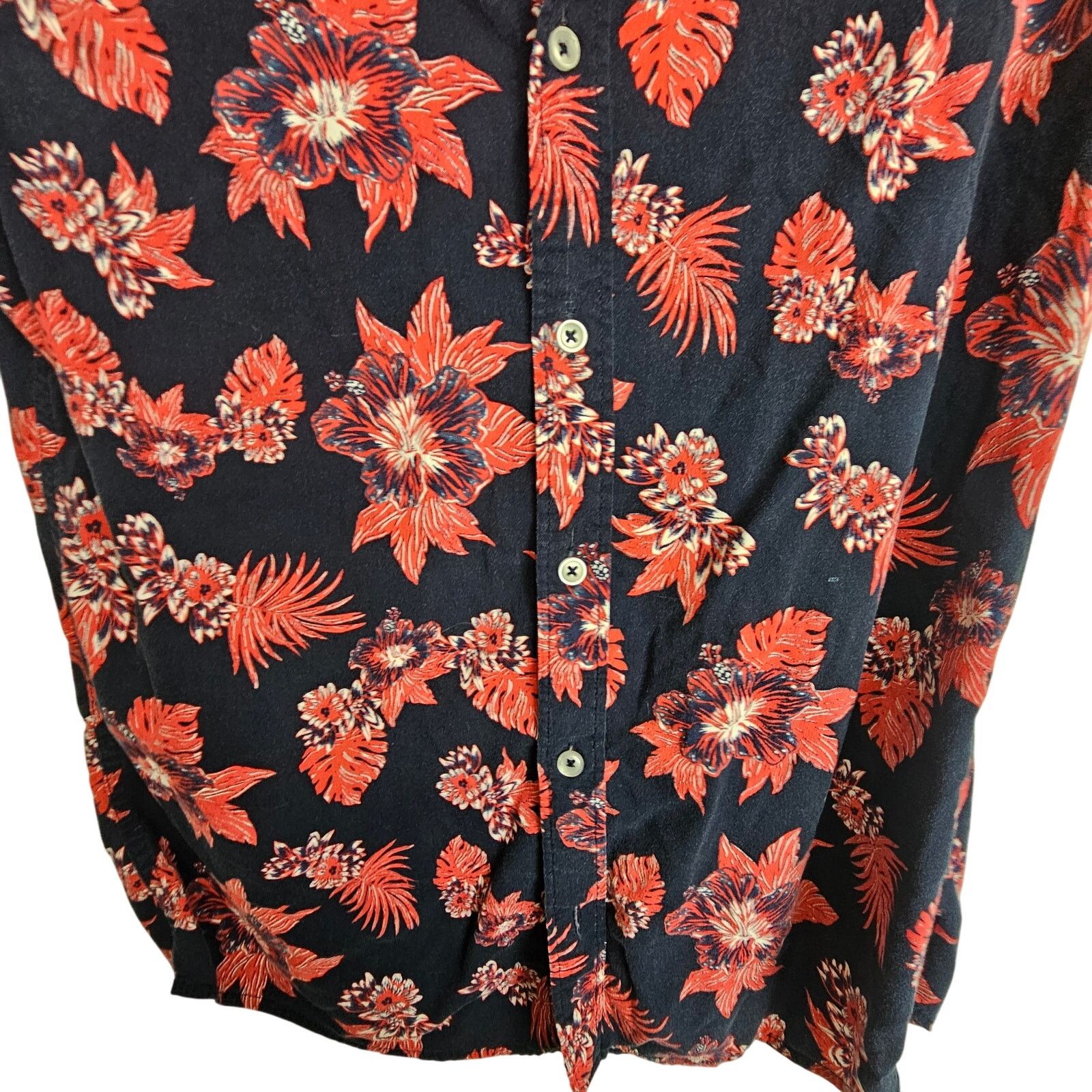 RVCA RVCA Mens Floral Button Front Shirt Size S Slim Fit Tropical Size US S / EU 44-46 / 1 - 3 Thumbnail