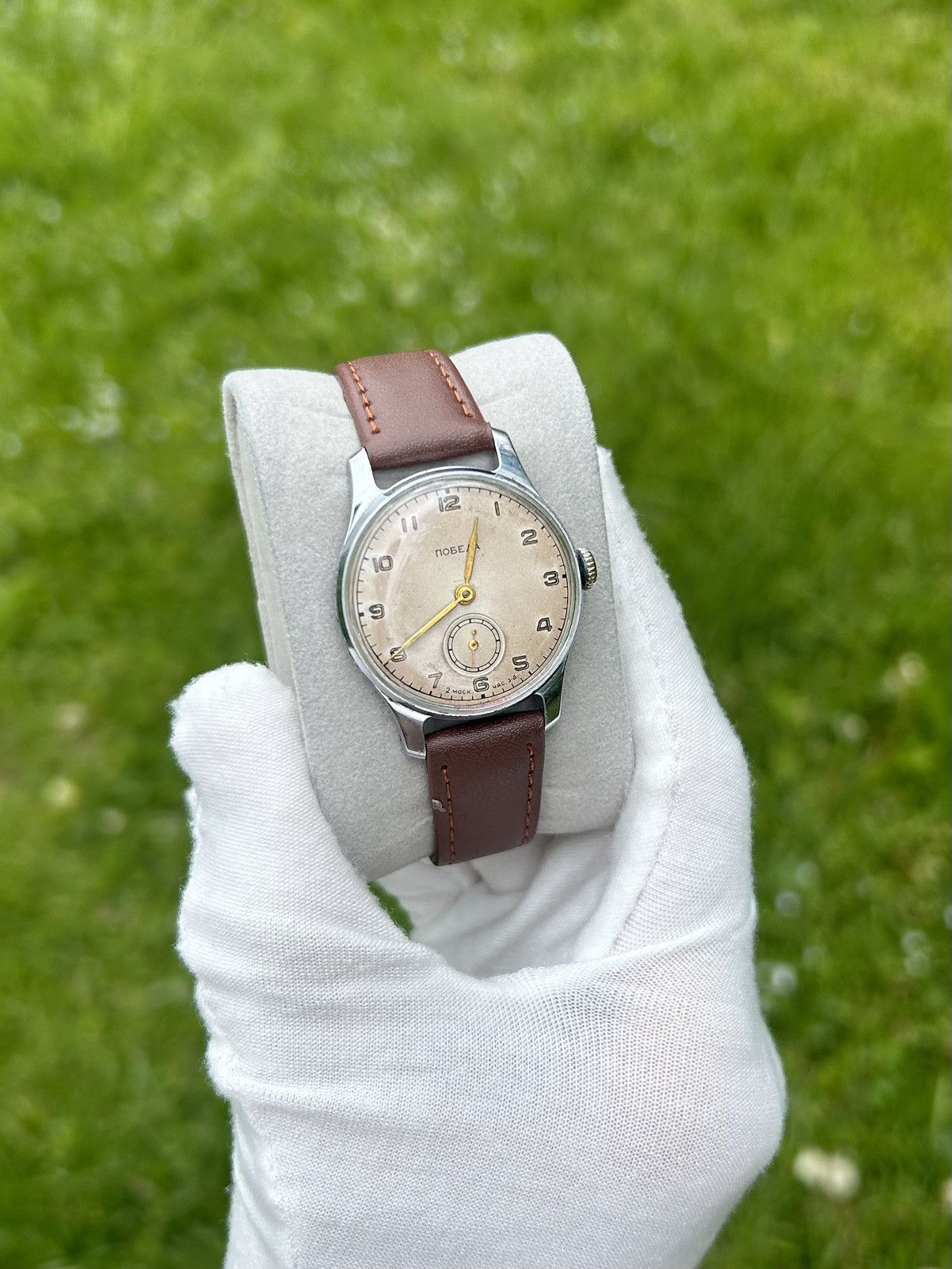 Vintage Vintage Pobeda Watch USSR Soviet Mechanical Authentic 1950s Size ONE SIZE - 11 Thumbnail