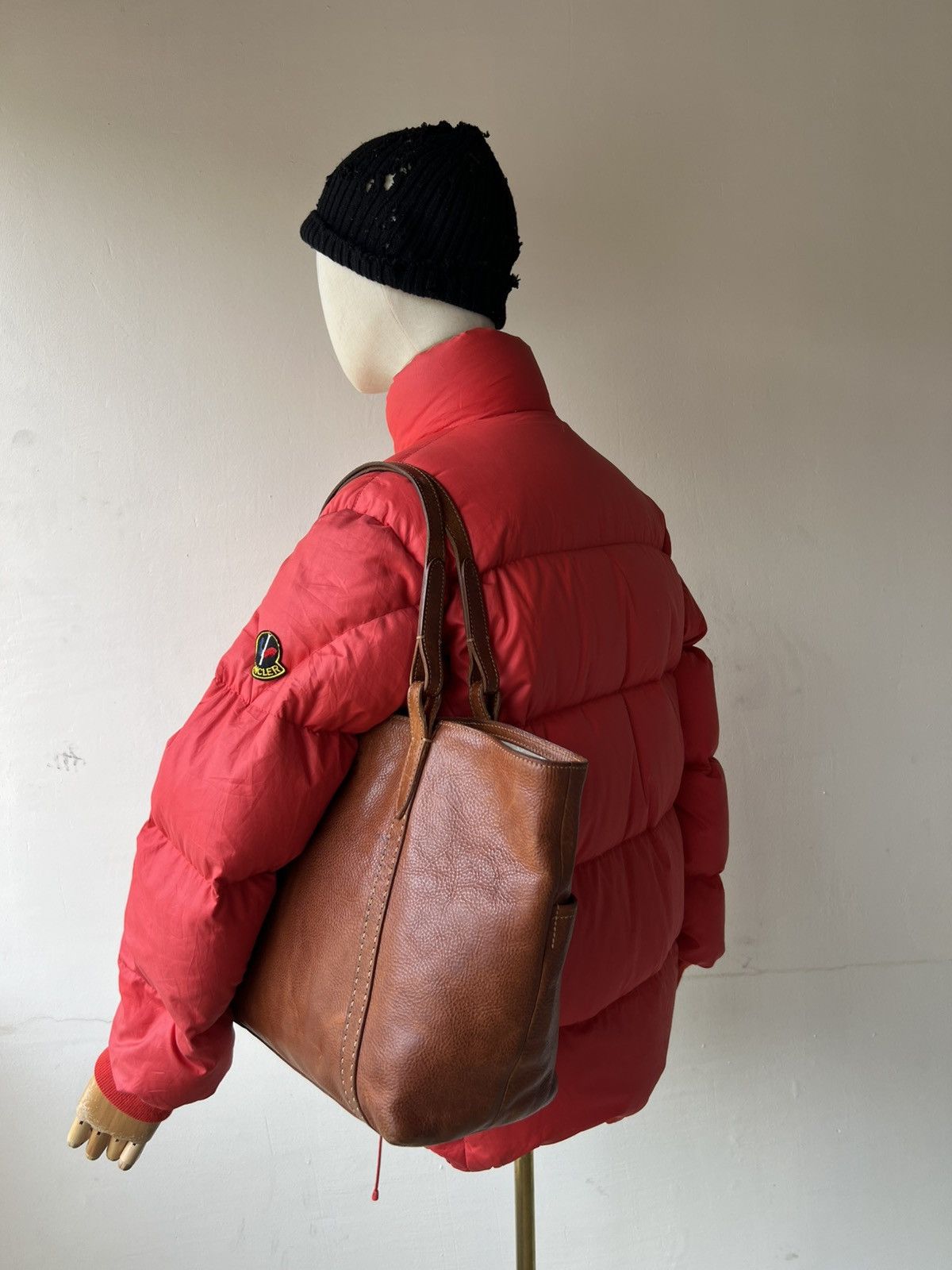 Leather Genten Japan Patina Leather Multi Pocket Tote Bag Size ONE SIZE - 2 Thumbnail