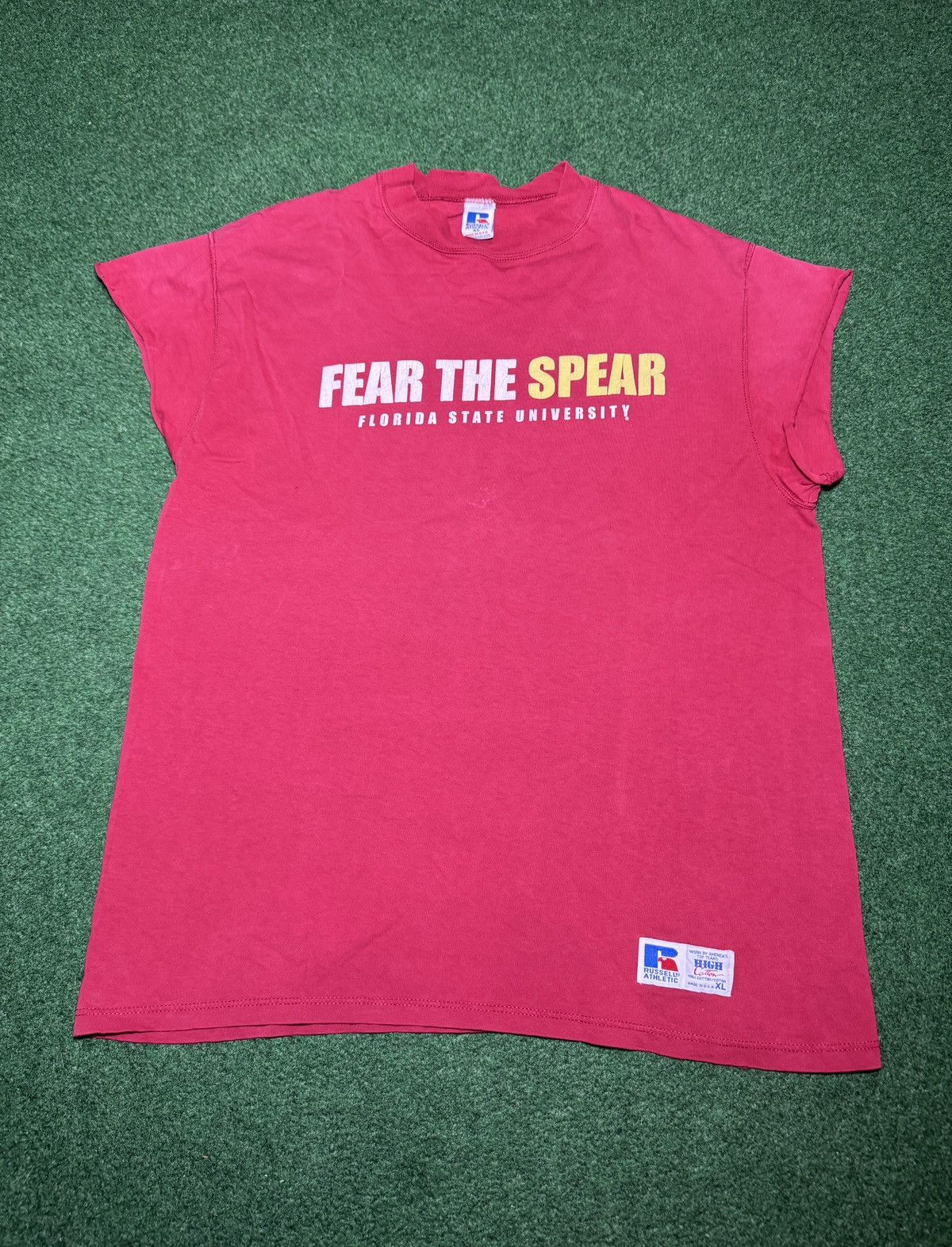Russell Athletic Florida State Seminoles Cutoff Sleeve XL Russell T Shirt 90s Size US XL / EU 56 / 4 - 1 Thumbnail