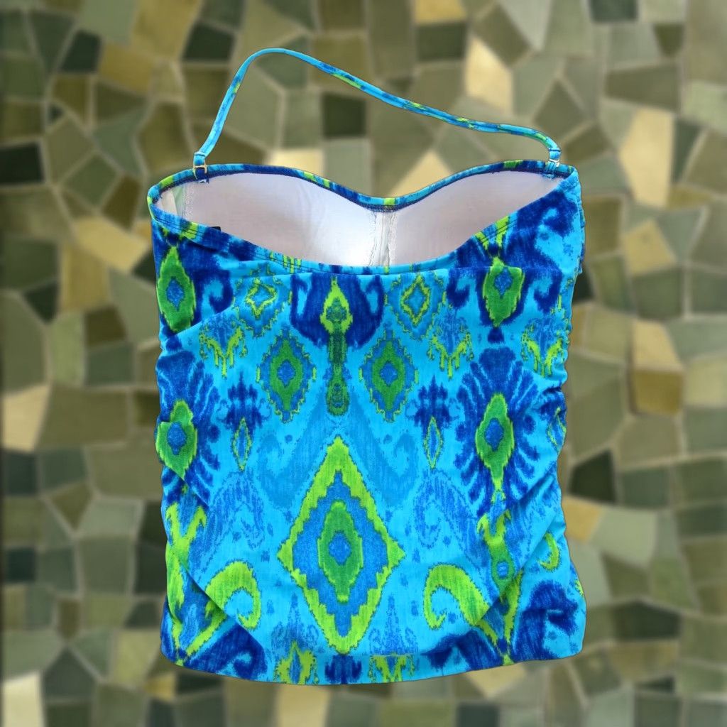 Ralph Lauren Ralph Lauren Green Label Blue Built In Bra Halter Tankini Swim Top Women Size 8 Size M / US 6-8 / IT 42-44 - 1 Thumbnail