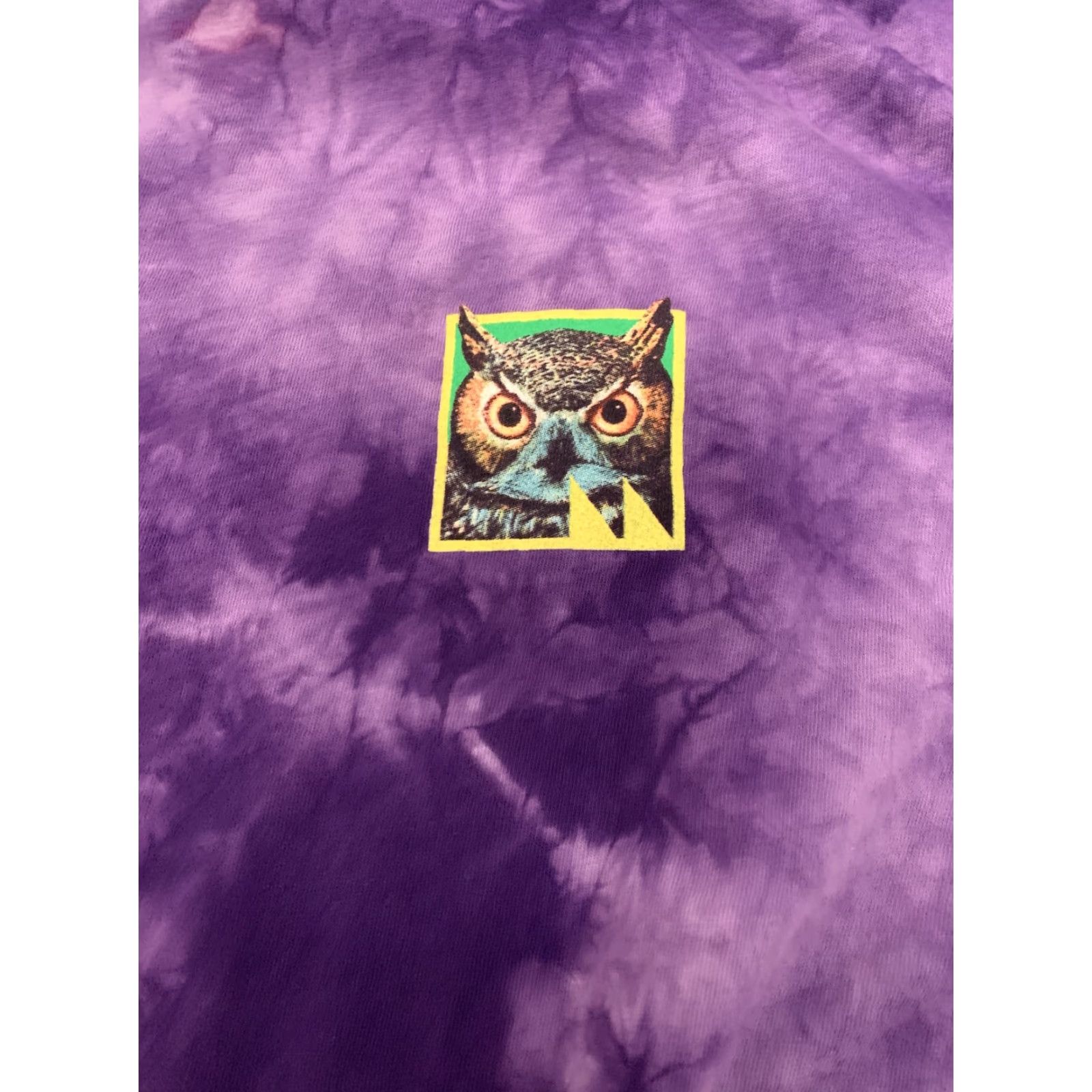 Vintage MERIDIAN SKATEBOARDS Owl Tie Dye T-Shirt Adult XL Purple Mens Size US XL / EU 56 / 4 - 3 Thumbnail