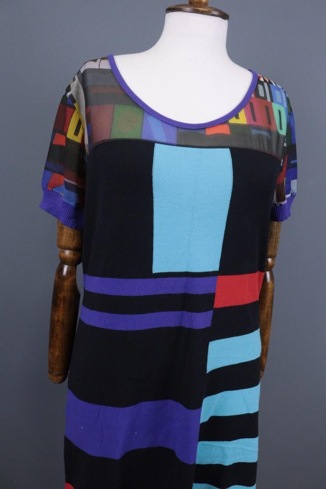 Designer Aventures des Toiles Multicolor Printed A-Line Dress Size M / US 6-8 / IT 42-44 - 6 Thumbnail