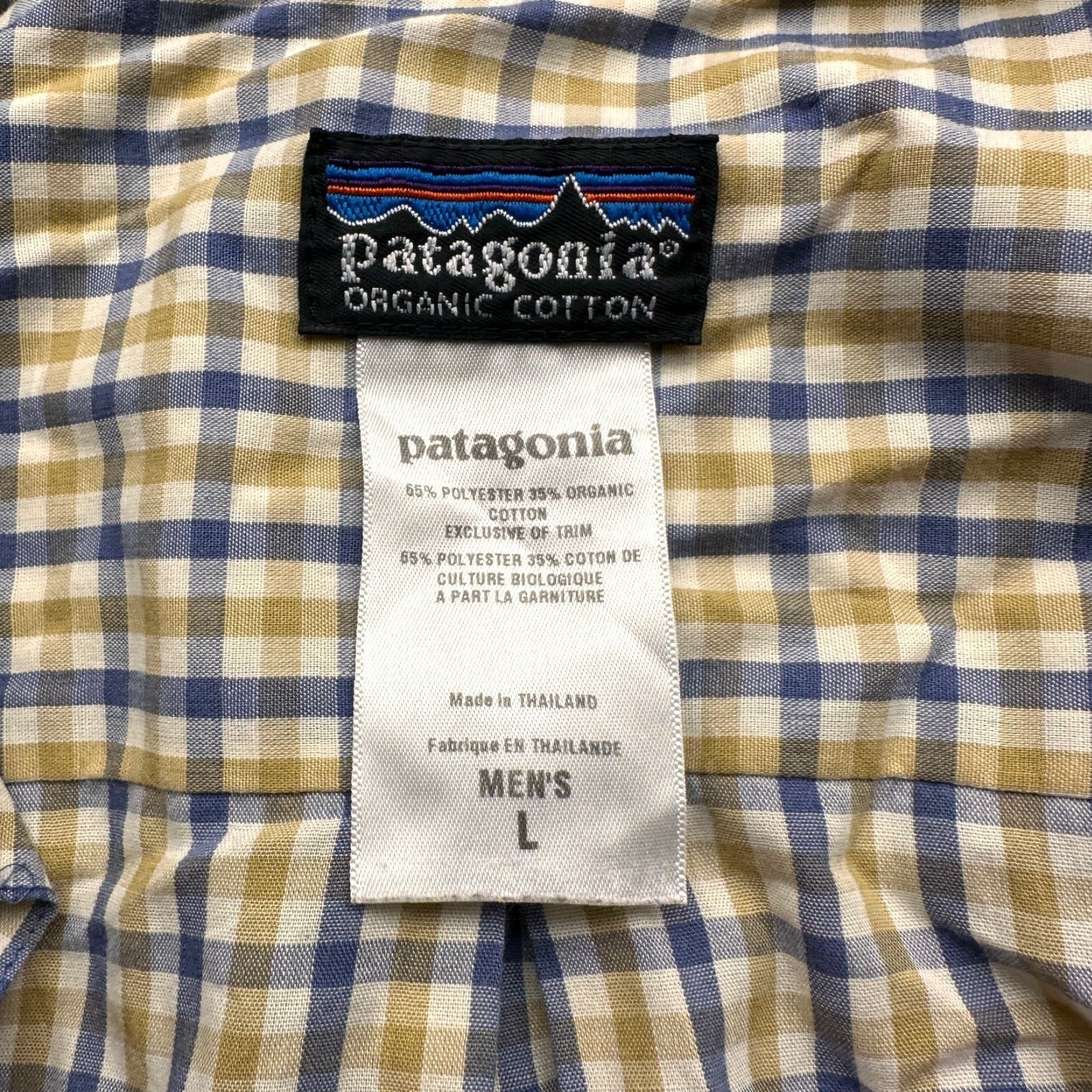 Patagonia VINTAGE Patagonia Plaid Short Sleeve Button-Up Shirt Mens Large Blue Size US L / EU 52-54 / 3 - 3 Thumbnail