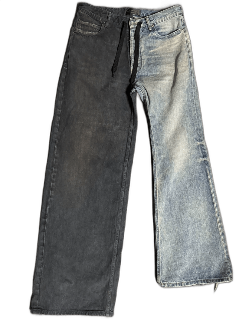 Balenciaga Balenciaga Fall Fiffy Drawstring Denim Pants-yf Size US 26 / EU 42 - 1 Thumbnail