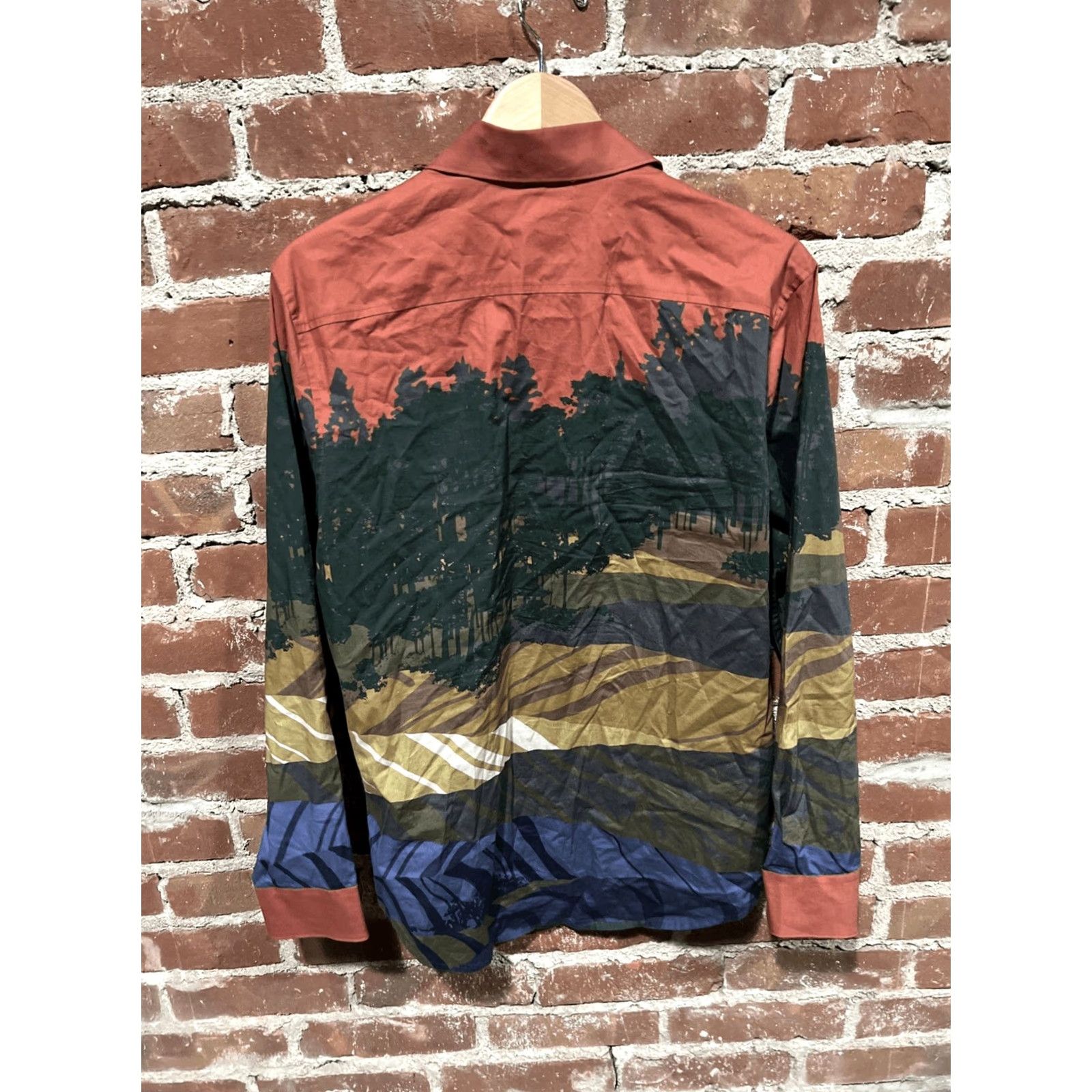 Perry Ellis Perry Ellis Shirt Mens Small Stretch Long Sleeve Button-Up Collared Colorful Multicolor Viscose Pattern Abstract 90s? Nope Size US S / EU 44-46 / 1 - 3 Thumbnail
