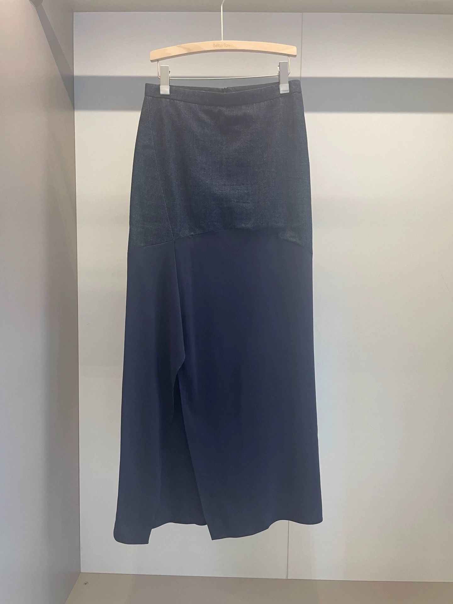 Brunello Cucinelli Brunello Cucinelli Denim Silk Midi Skirt - dmc Size US 31 - 1 Thumbnail