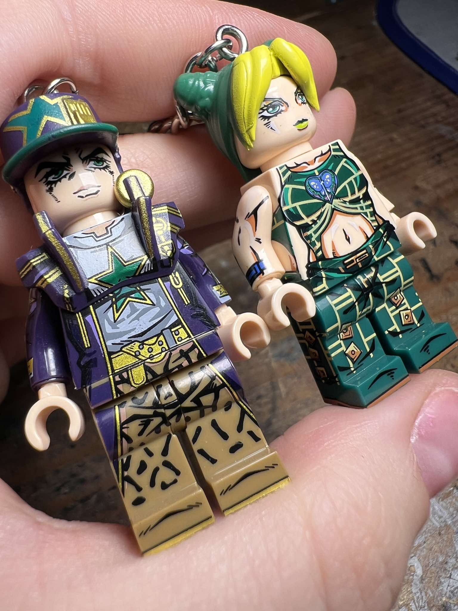 Anime Jojo Jolyne Jotaro anime mini figurine keychain keyring Size ONE SIZE - 6 Thumbnail
