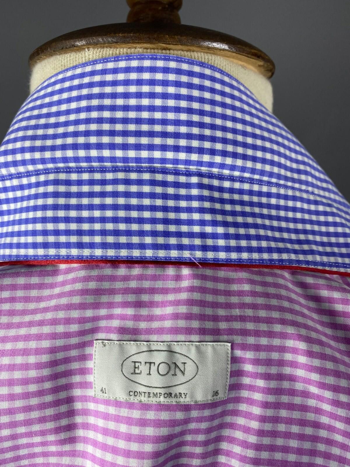 Eton Eton Contemporary Luxury Blue Dress Shirt Size 16 41 L Size US M / EU 48-50 / 2 - 12 Thumbnail