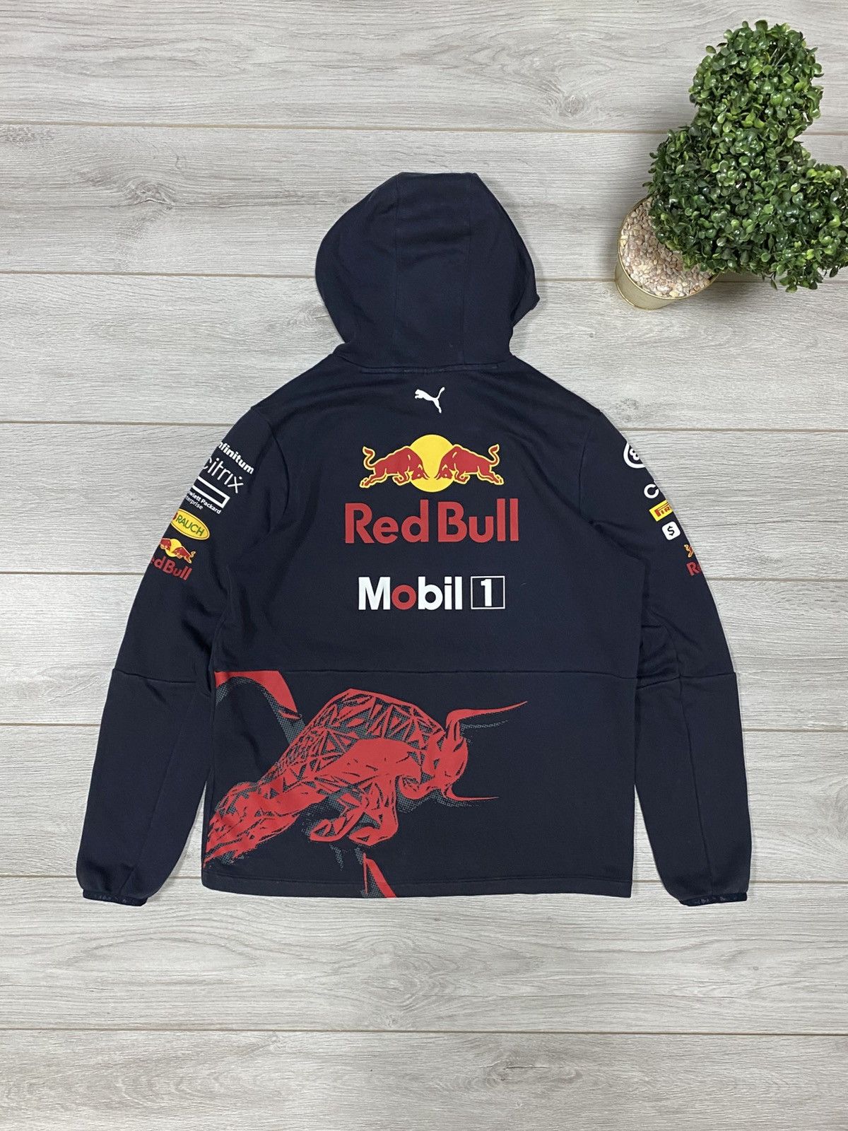 Puma Red Bull vintage big logo zip hoodie