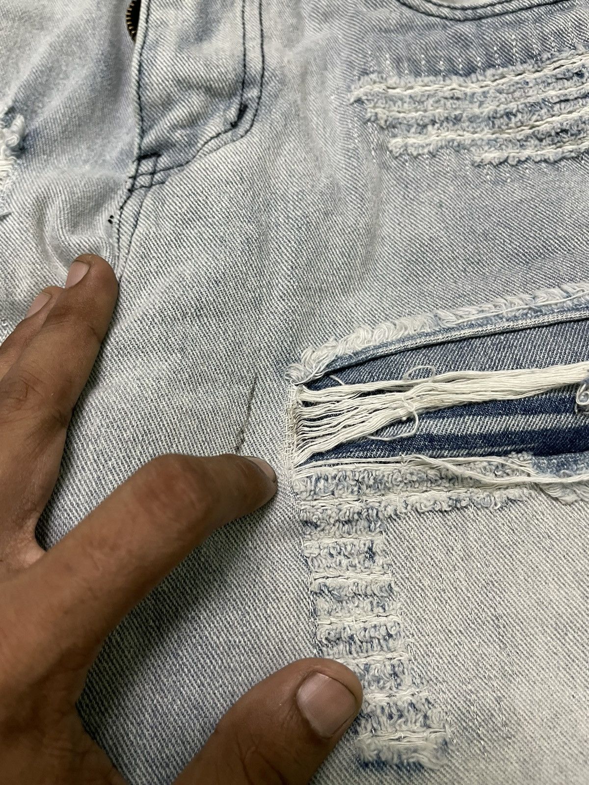 If Six Was Nine 2000s ARULE DISTRESSED DENIM RARE DESIGN Size US 29 - 5 Thumbnail