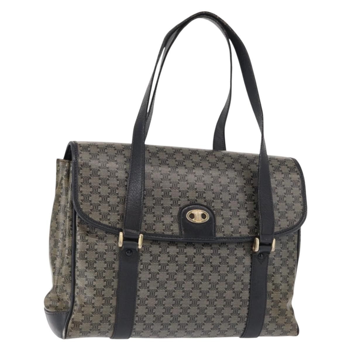 Celine Celine Vintage Macadam Shoulder Bag Canvas and Leather Size ONE SIZE - 1 Thumbnail
